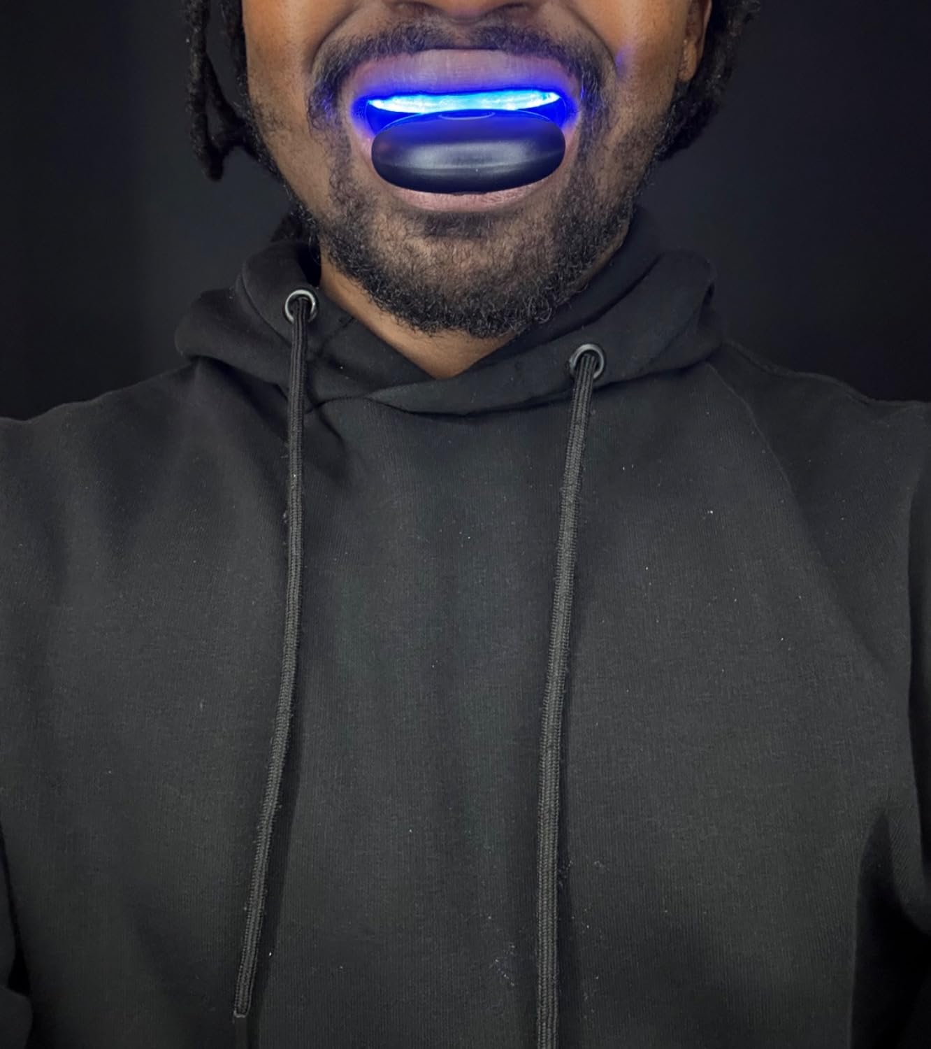 MOON Teeth Whitening Kit, LED Light Teeth Whitener Device, 56 White Strips, USB Charger & Travel Case, Blue Light Whitening Tray Removes Stains & Whitens Up to 12 Shades in 2 Weeks (4 Piece Kit) customer photo 2