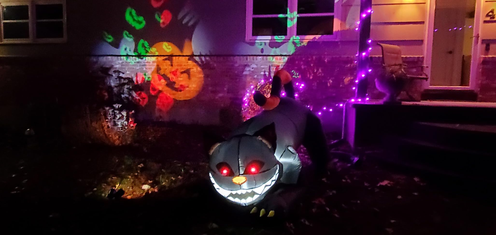 COMIN 6 FT Halloween Inflatables Black Cat Outdoor Decorations Blow Up Yard Large Cat with Moving Head and Built-in LEDs for Indoor Party Garden Lawn Decor customer photo 1