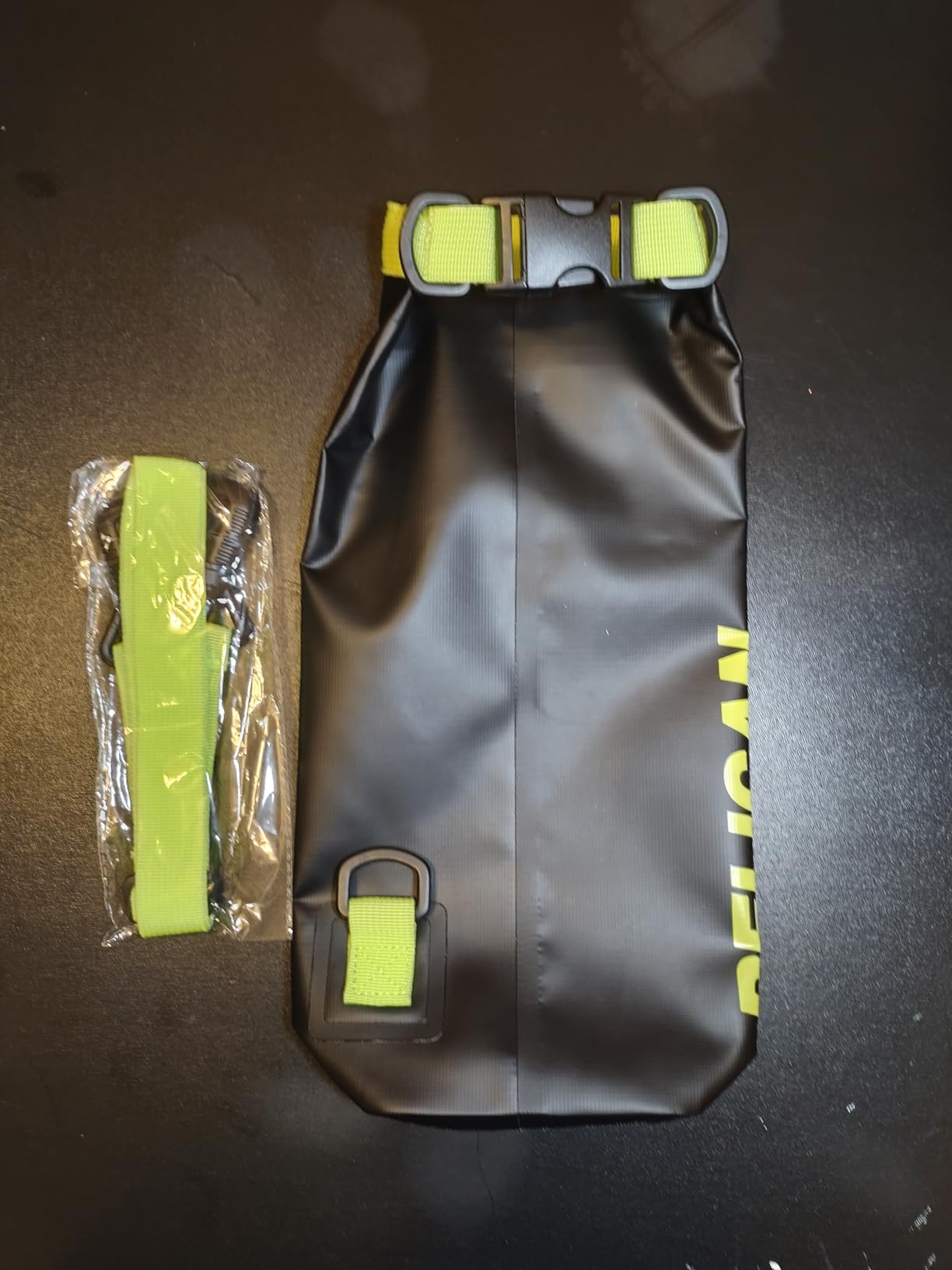 Pelican Marine IP68 Waterproof Dry Bag 2L w/Phone Pouch/Case - Black/Yellow | Roll Top Waterproof Backpack with Touchscreen Phone Pouch - Swimming, Kayaking, Camping, Rafting, Fishing & Travel Essentials customer photo 1