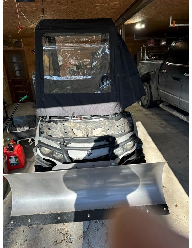 KEMIMOTO 600D ATV Cab Enclosure, UV and Water-Resistant ATV Canopy Cover | Metal Frame Clear View Smooth Zippers Reflective Compatible with Polaris Sportsman Fourtrax Can-Am Kawasaki Arctic Cat CFMOTO customer photo 2