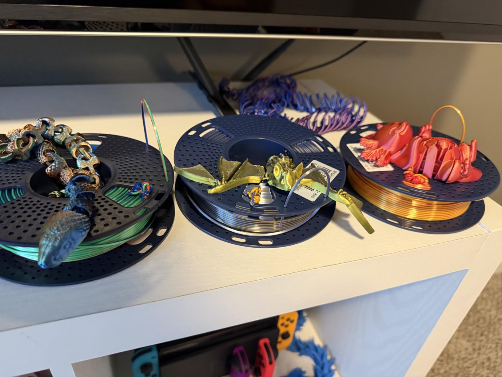 SUNLU 3D Printer Silk Filament,Shiny Silk PLA Filament 1.75mm, Smooth Silky Surface, Great Easy to Print for 3D Printers, Dimensional Accuracy +/- 0.02mm, Silk Silver 1KG customer photo 1