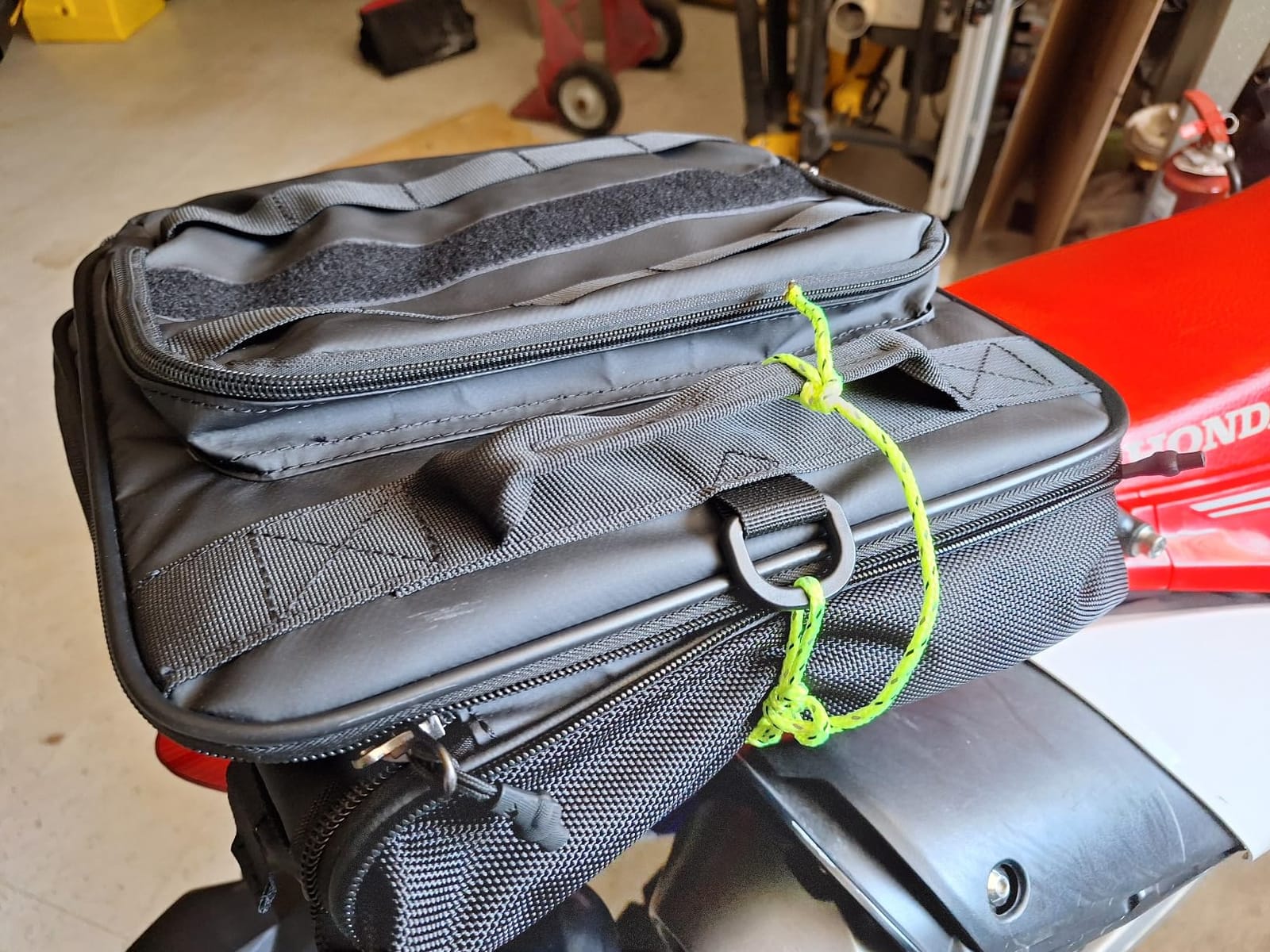 Rhinowalk Motorcycle Tail Bag Expandable Motorcycle Travel Luggage 60L Waterproof All Weather/Trunk/Rack Bag with Sissy Bar Straps-Black customer photo 2