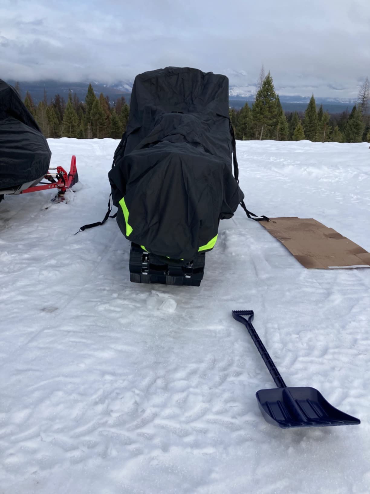 Tough Cover Snowmobile Cover, Premium 600D, XL Fit, Black | Heavy-Duty Waterproof Fabric, Elastic Hem And Locking Buckles, XL Trailerable Fit For Polaris, Ski-Doo, Yamaha, Arctic Cat customer photo 1