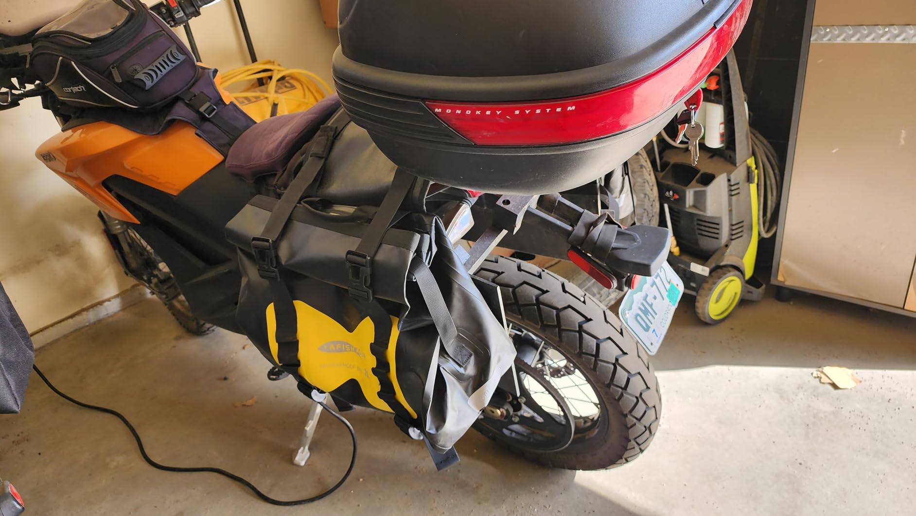 Waterproof Motorcycle Saddlebags - 50L Motorcycle Luggage Bags for Motorbike Travel - Detachable Panniers Bags - For Scooter, Honda, Suzuki, Yamaha (Black, 2 Pack) customer photo 1