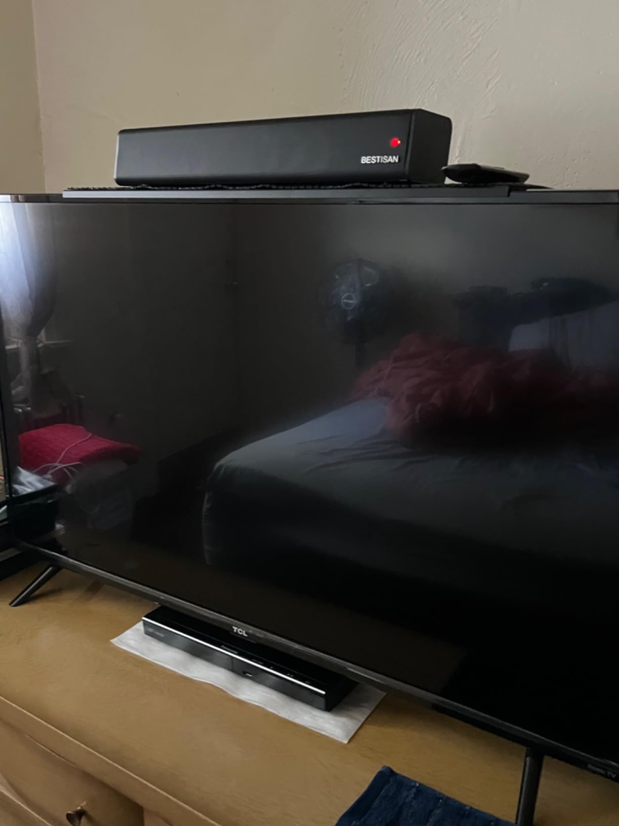 BESTISAN 50 Watts Soundbar with HDMI, Optical, AUX, USB, Sub Out and Bluetooth Connection, DSP, Bass Adjustable, 16 Inch, Mountable customer photo 1