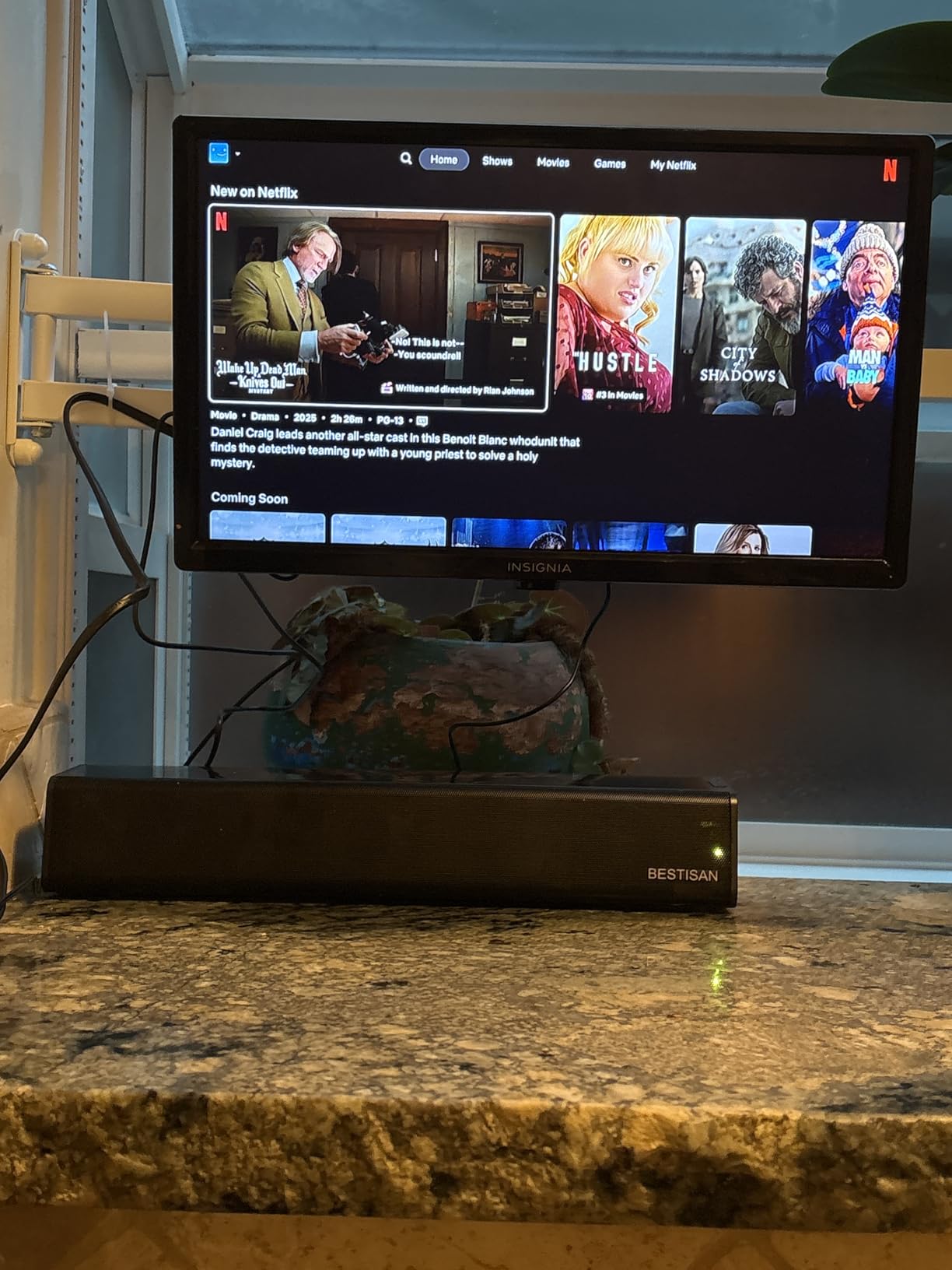 BESTISAN 50 Watts Soundbar with HDMI, Optical, AUX, USB, Sub Out and Bluetooth Connection, DSP, Bass Adjustable, 16 Inch, Mountable customer photo 2