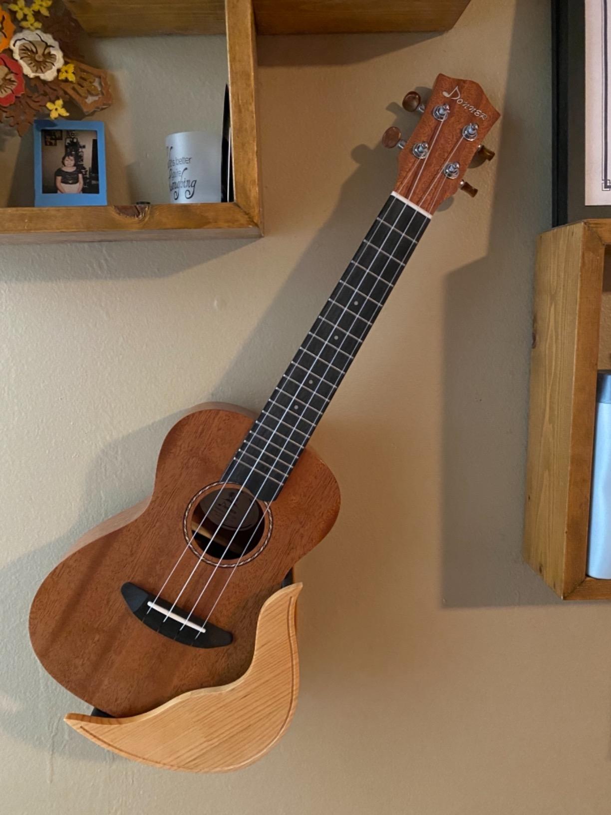 Donner Soprano Ukulele Mahogany 21 inch Ukelele Beginner Kit Online Lesson Gig Bag Strap Nylon String Tuner Picks Cloth DUS-1 Ukalalee Set Christmas Gift customer photo 2