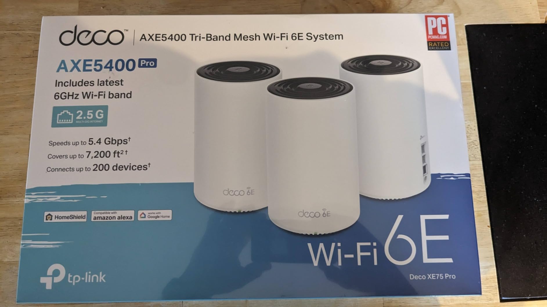 TP-Link Deco XE75 Pro AXE5400 Tri-Band WiFi 6E Mesh System (2-Pack) | One 2.5 Gbps WAN/LAN Port, two 1 Gbps LAN Ports, Covers up to 5,500 Sq. Ft., AI-Driven Mesh, 6 GHz Band customer photo 2