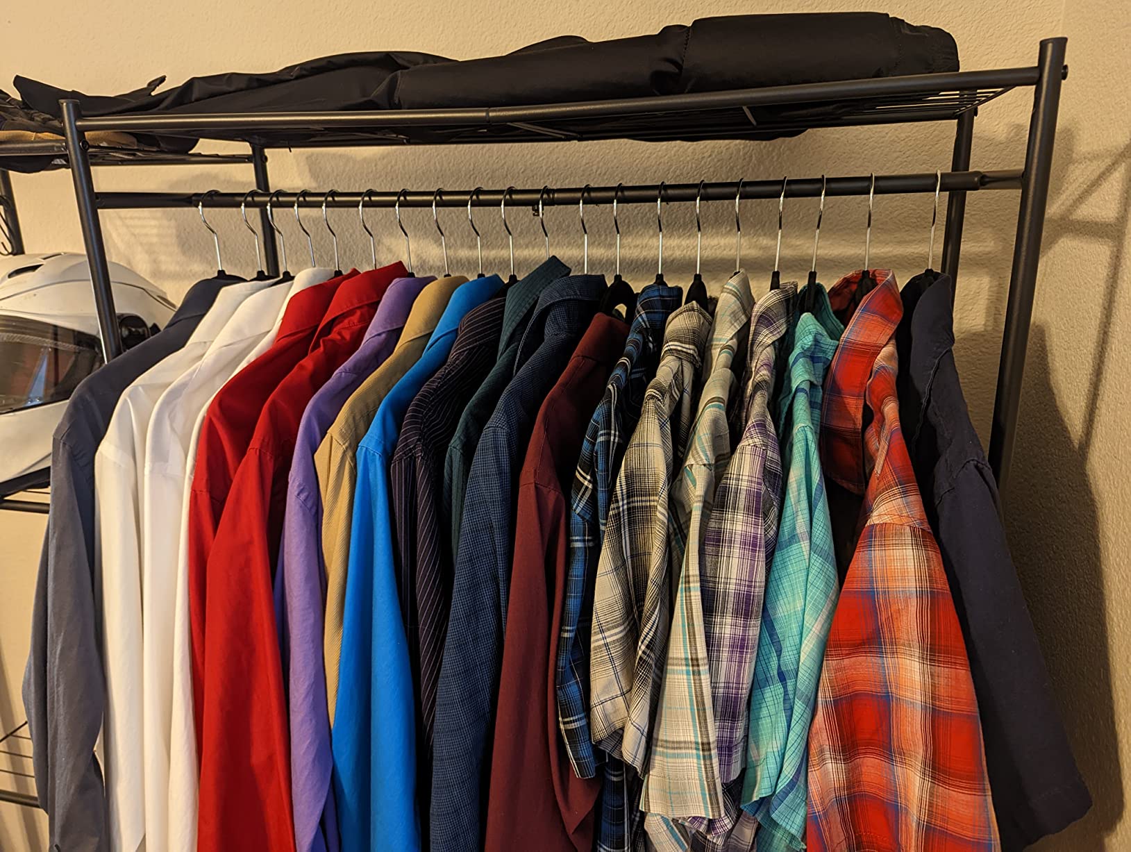 Closet Wardrobe, Closet Organizers and Storage System, Metal Clothes Rack, All in one, With 4 Tiers Shelves, Portable & Free Standing, for Hanging Clothes, for Cloakroom Bedroom customer photo 2