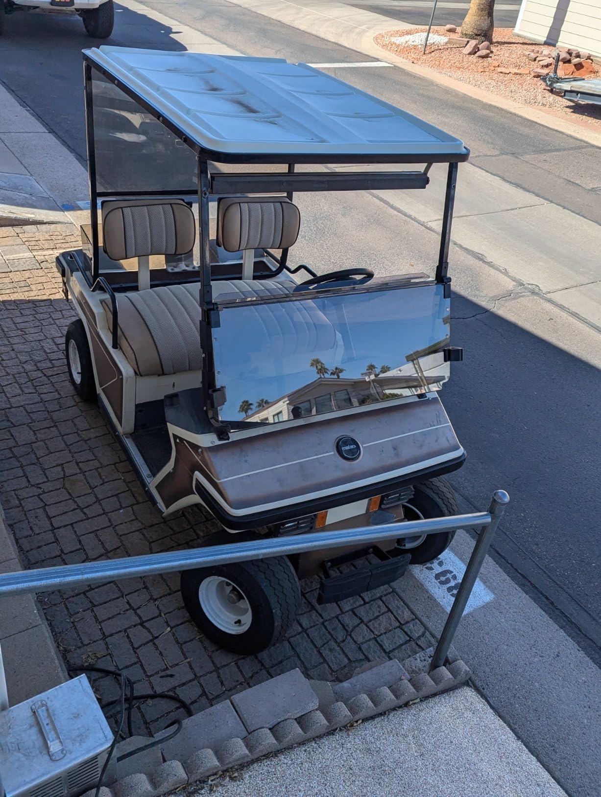 10L0L Fold Down Golf Cart Windshield for Club Car DS 1982-2000 Tinted | HD PC material, shatterproof & UV resistant, no-drill install, polished edges, flip-down design for airflow customer photo 1