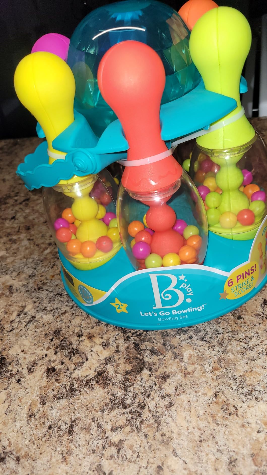 B. toys Let's Go Bowling! for Indoor and Outdoor Play, Activity | 7-piece bowling play set for toddlers and kids; fully assembled game for home or outdoor play, Activity; 2+ Years customer photo 1