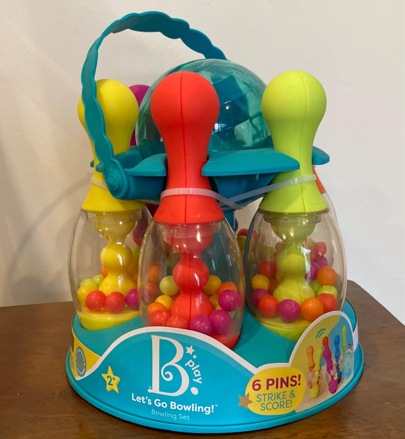 B. toys Let's Go Bowling! for Indoor and Outdoor Play, Activity | 7-piece bowling play set for toddlers and kids; fully assembled game for home or outdoor play, Activity; 2+ Years customer photo 2