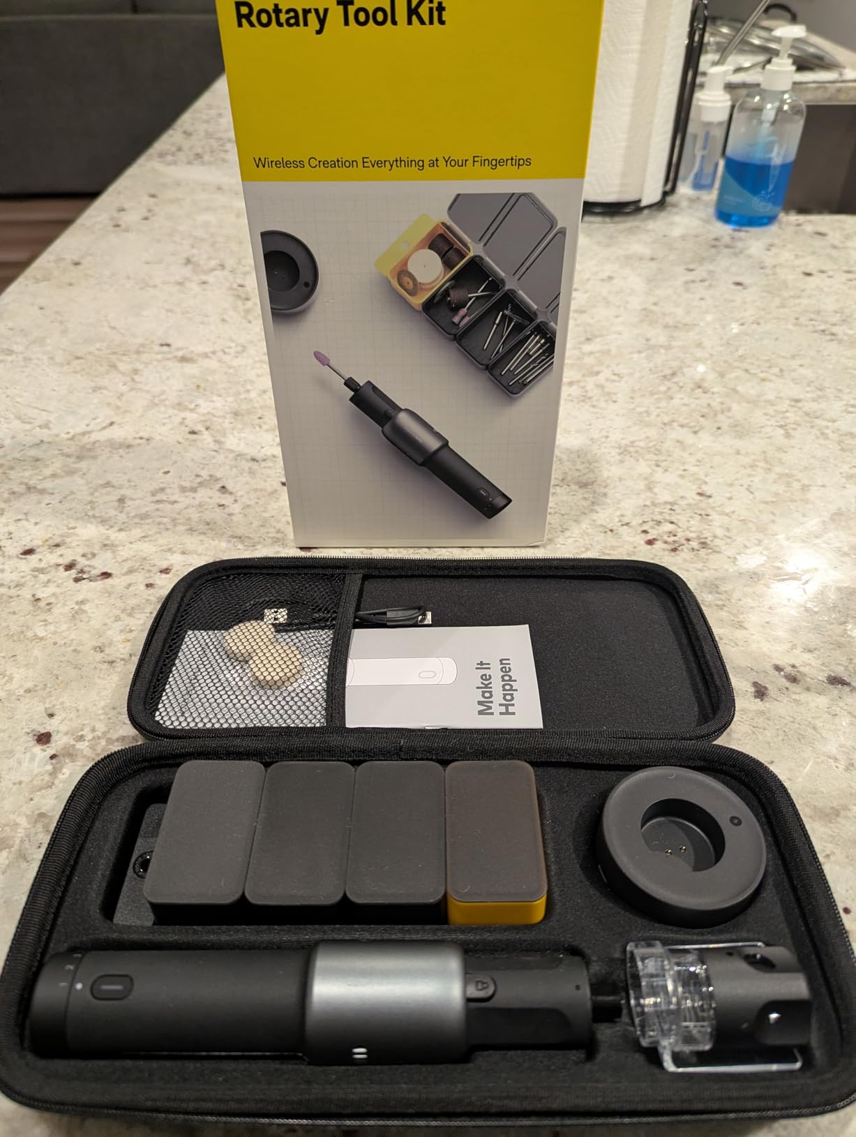 HOTO Cordless Rotary Tool Kit, 5-Speed for 3D Printer Sanding & DIY customer photo 1