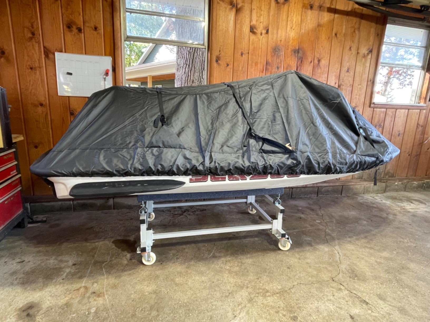 Jet Ski Dolly Cart, PWC Stand with Adjustable Carpeted Bunks | 1000 lbs Capacity, with 4 Casters and 2 Brakes, Heavy-Duty Jet ski/PWC storage and transport customer photo 1