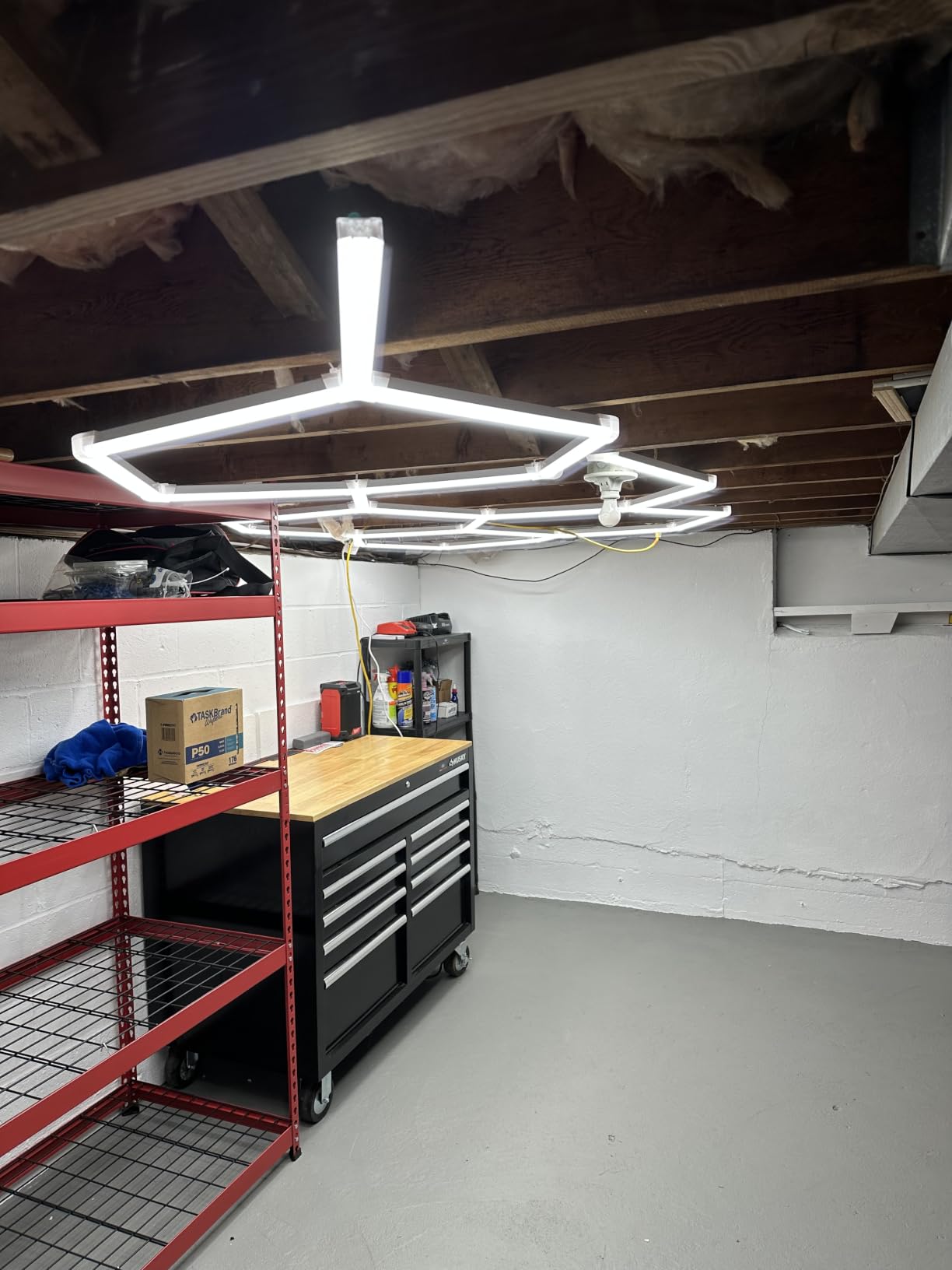 LZHOME Hexagon 5000K LED Garage Lights: 25 Pack Updated 1.31-inch Wider Size, 26300LM Super Bright Hex Lighting Ceiling LED Shop Light for Garage, Car Detailing, Workshop, Warehouse, Gym, Basement customer photo 1