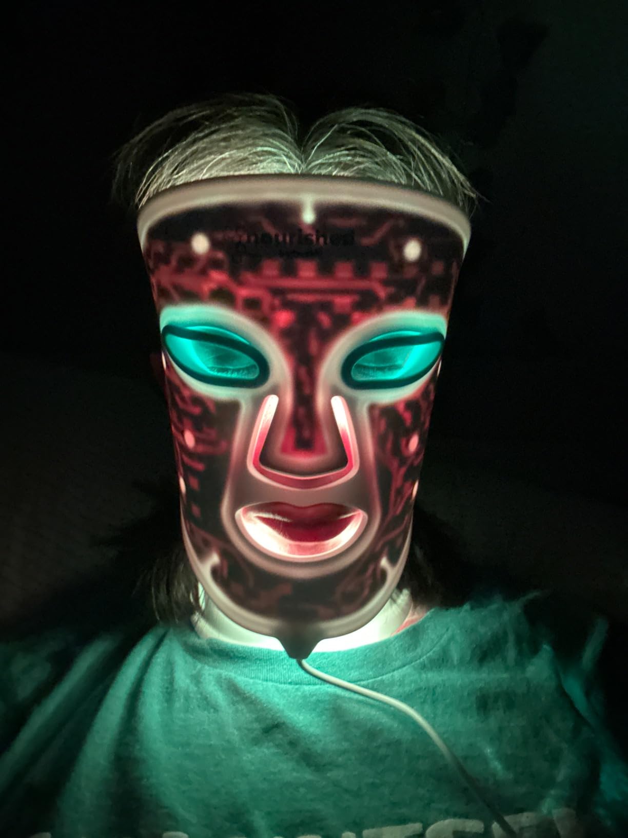 Nourished Bodynskin LED Light Therapy Face & Neck Mask - Facial Skin Care Device - 7 Colors Red & Blue - Rejuvenation, Anti-aging Product for Wrinkles customer photo 2