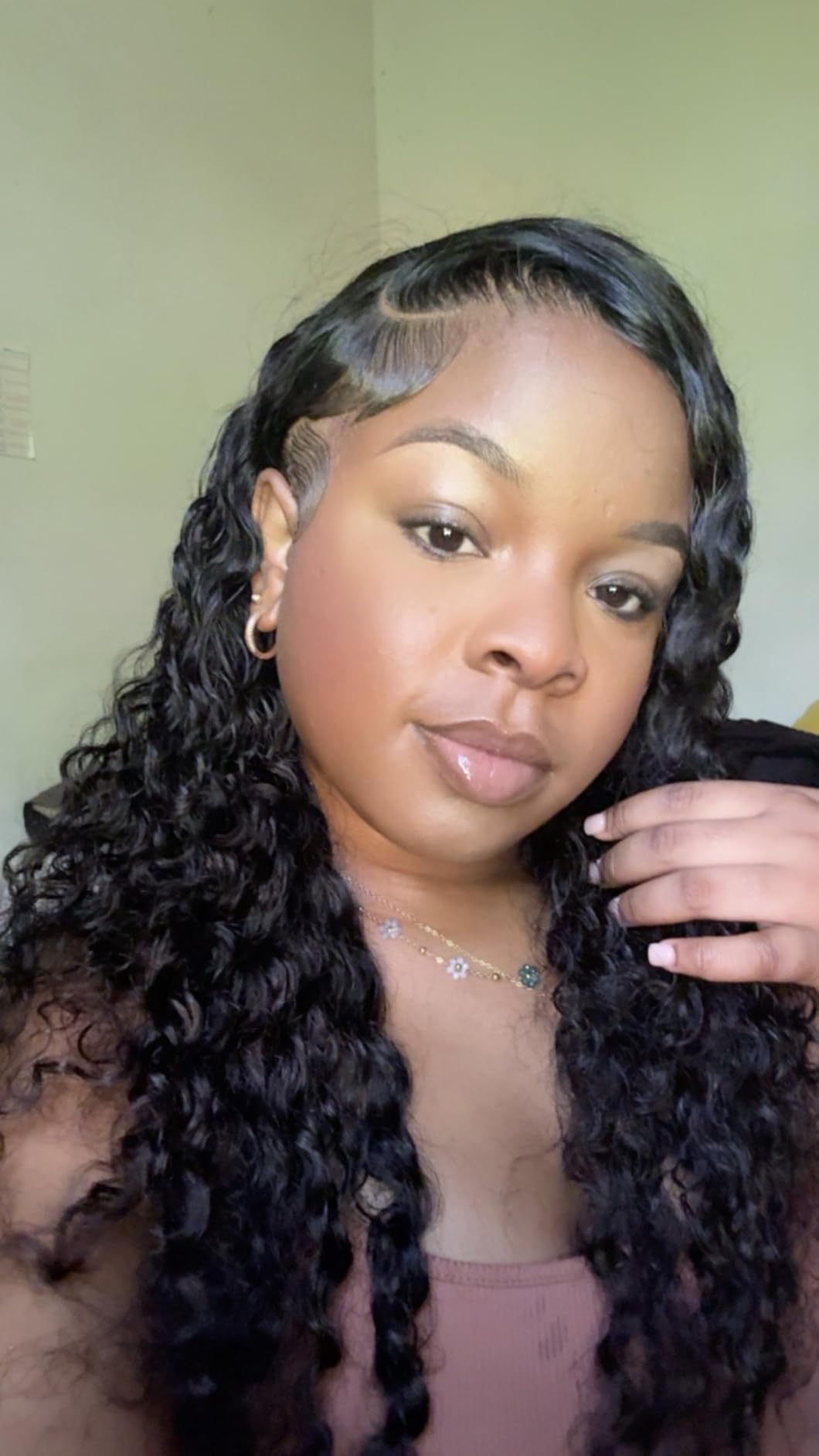 bangjazz 13x4 Deep Wave Lace Front Wigs Human Hair 180% Density Deep Wave Frontal Wigs Human Hair HD Lace 26 Inch Curly Wigs for Black Women Pre Plucked with Baby Hair Curly Lace Front Wig customer photo 2