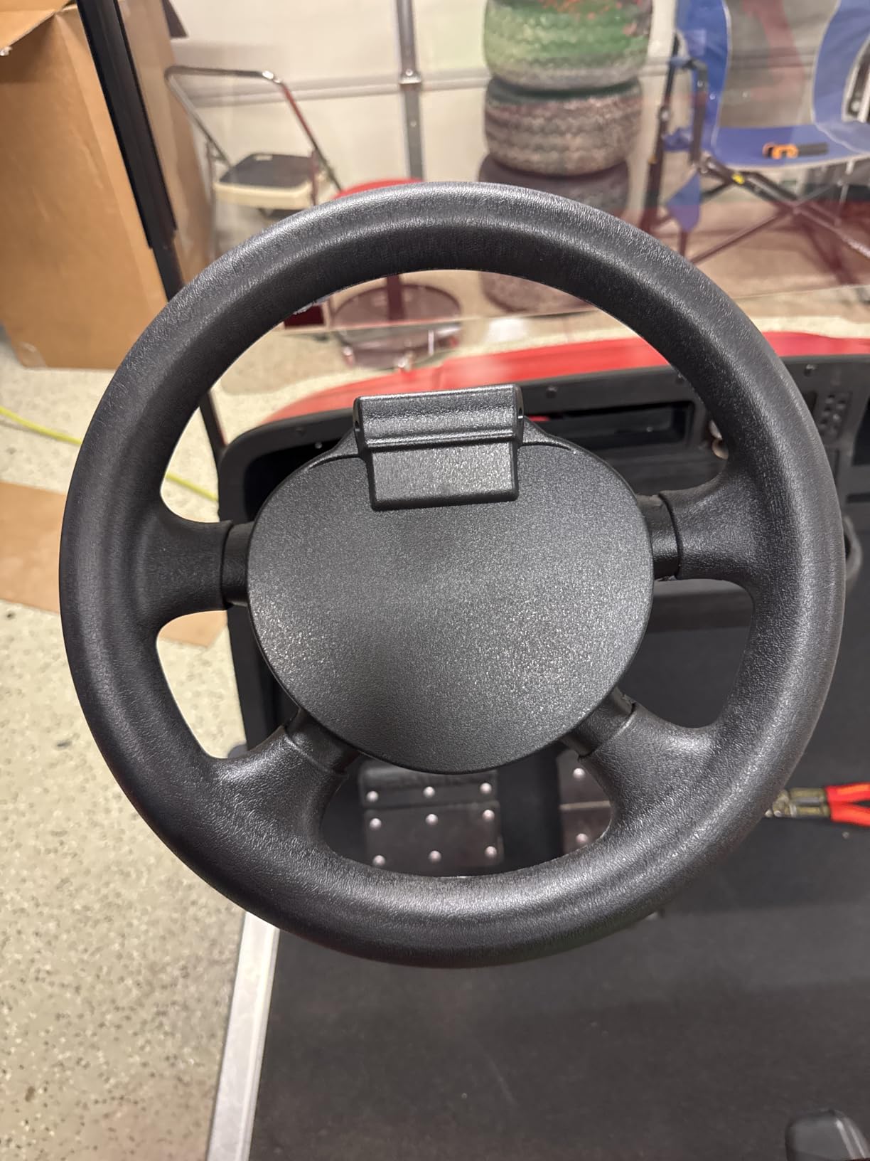 10L0L Golf Cart 13 inch Steering Wheel for EZGO TXT, RXV, Medalist, Shuttle, Workhorse, Cushman, Replaces OEM# 71948-G01 602979 customer photo 1