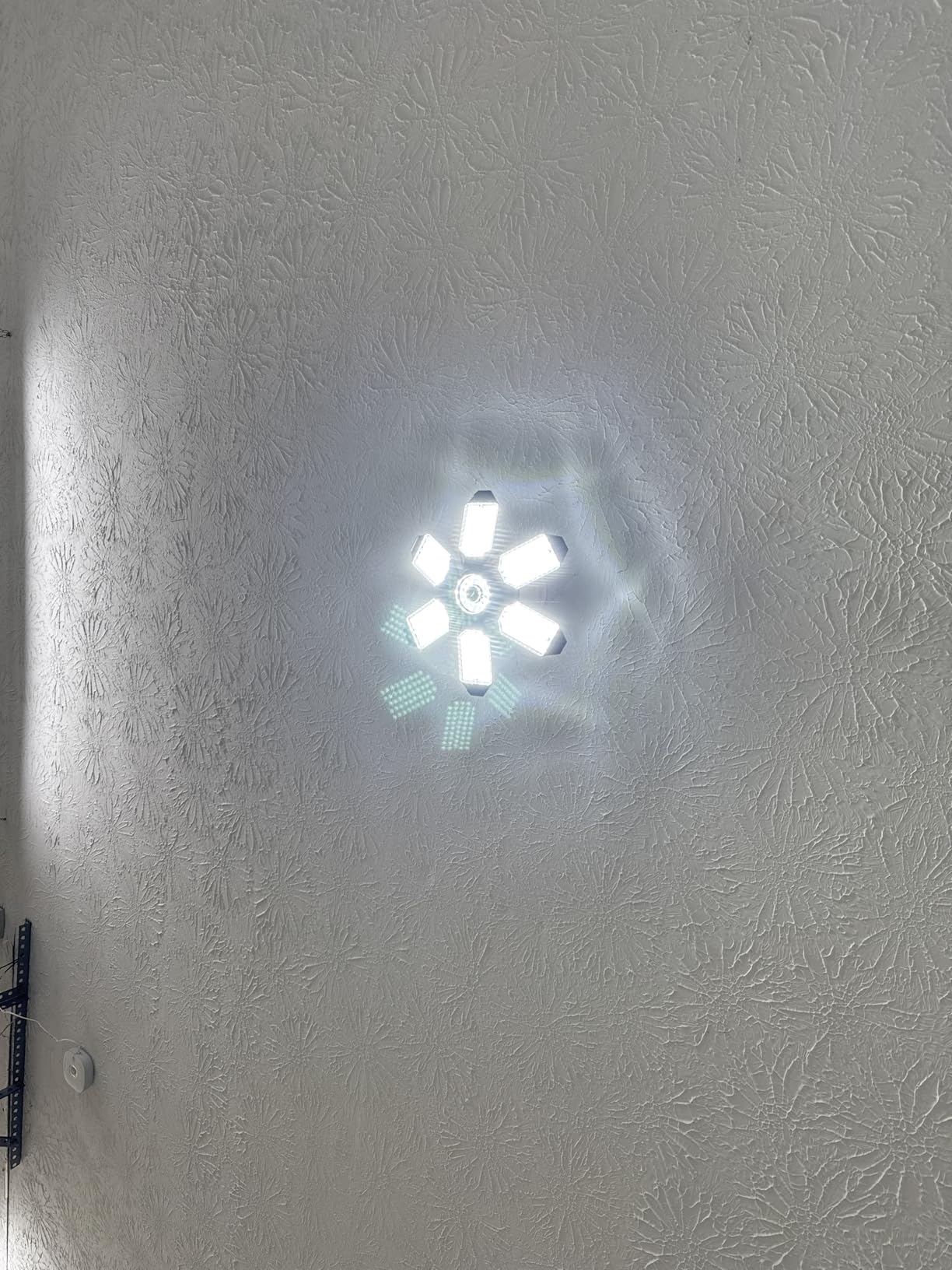 Garage Lights - 32000LM LED Garage Ceiling Lights 6500K Daylight | Super Brighter LED Shop Light w/ 6 Deformable Panels Screw in E26/E27 Light Bulb for Workshop Storage Warehouse Attic - 2Pack customer photo 2