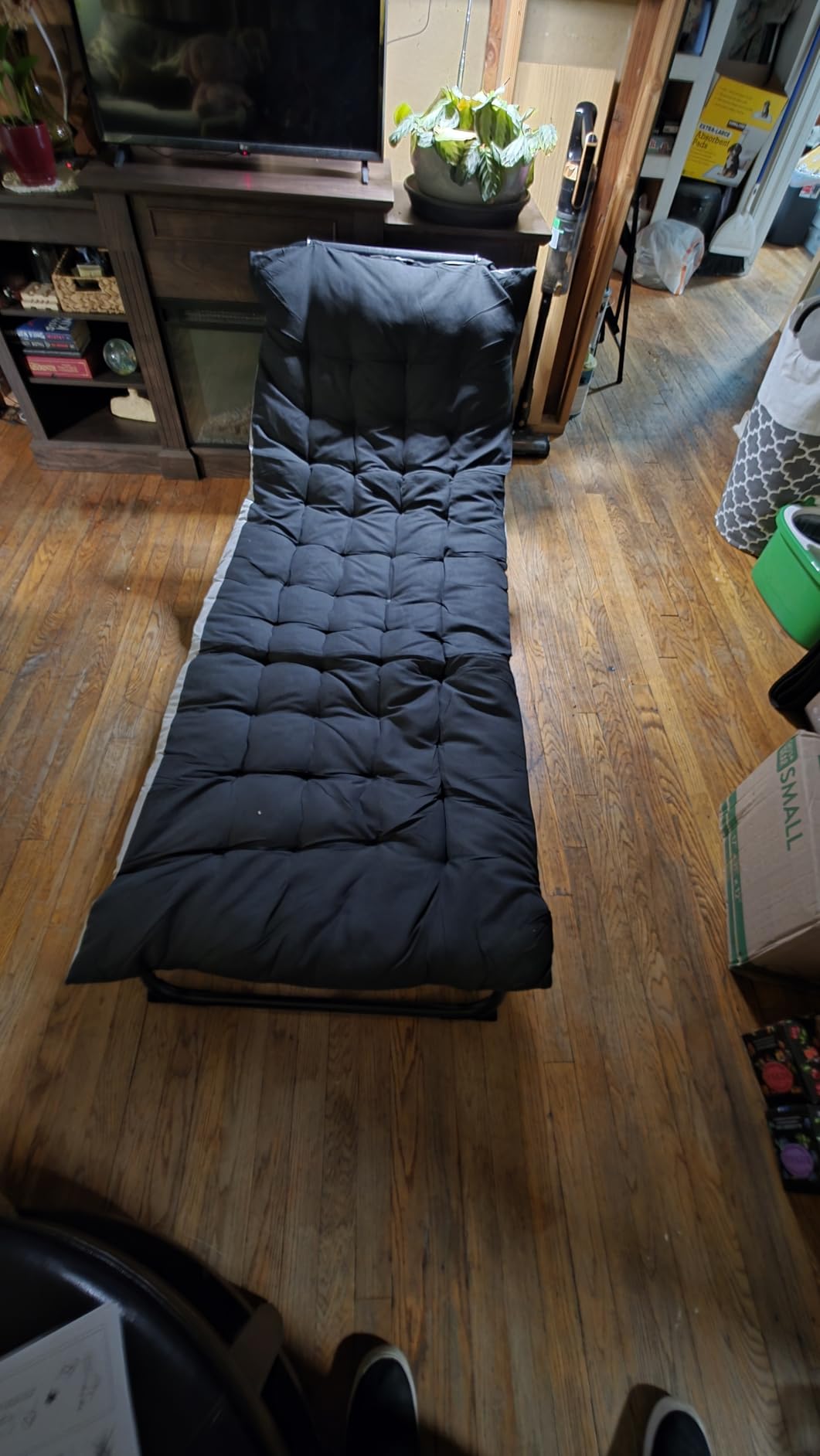 ABORON Tanning Chair, 5-Position Padded Folding Chaise Lounge customer photo 1