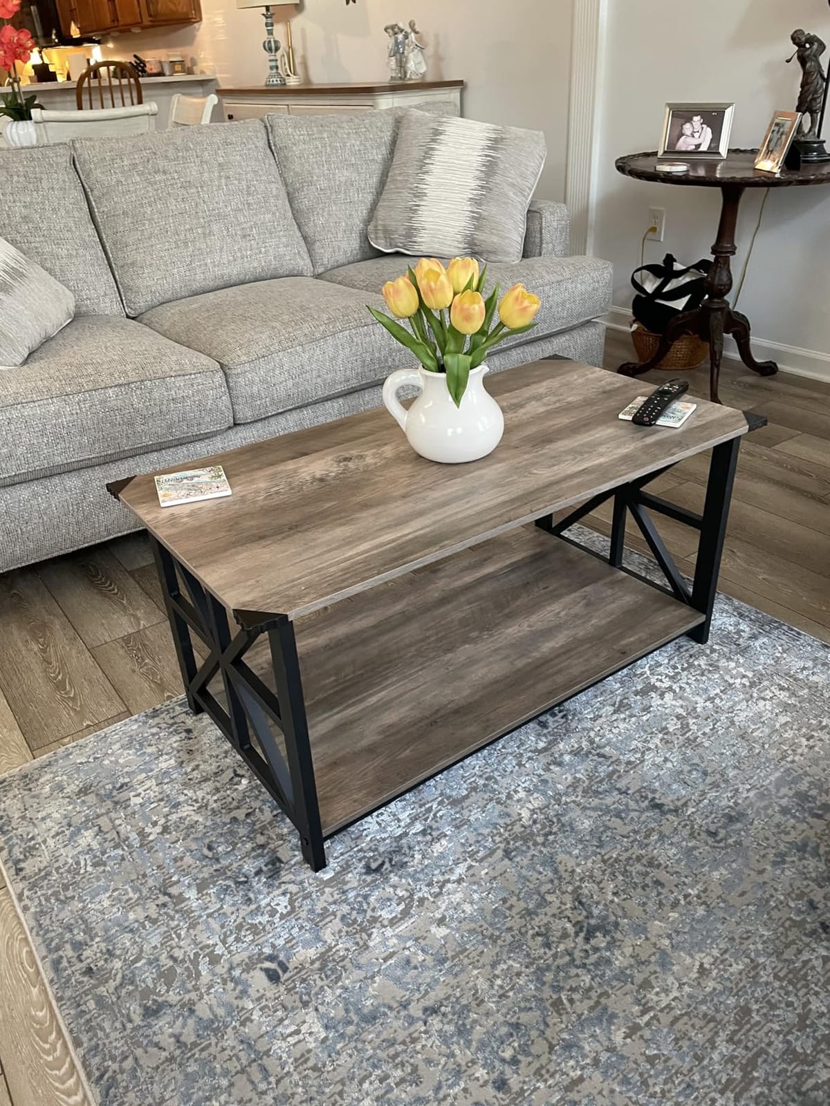 GreenForest Round Corners Coffee Table for Living Room customer photo 1