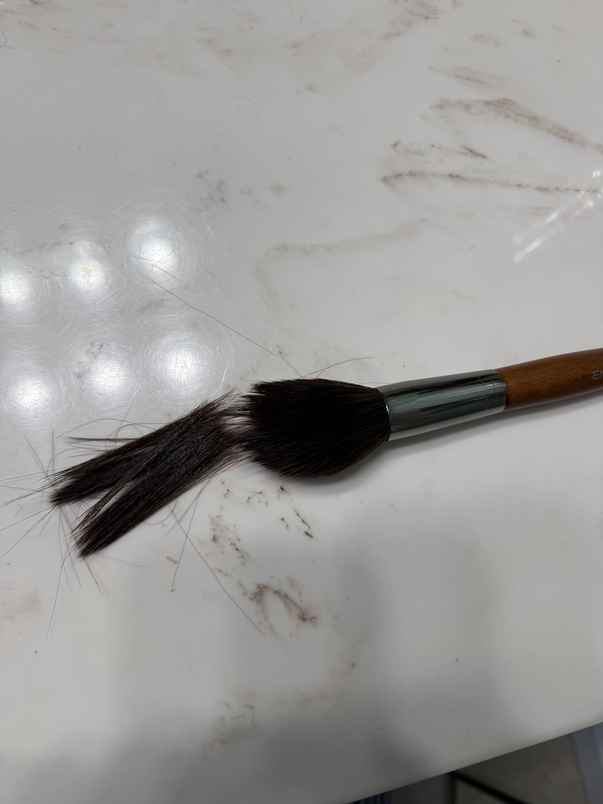 ENZO KEN Deluxe Professional Natural Goat Hair Makeup Brush Set with Roll up Bag, Pony Hair Make up Brushes Set, Natural Bristle Makeup Brush with Walnut Wooden Handle, 24 Pcs Full Cosmetic Brushes customer photo 1