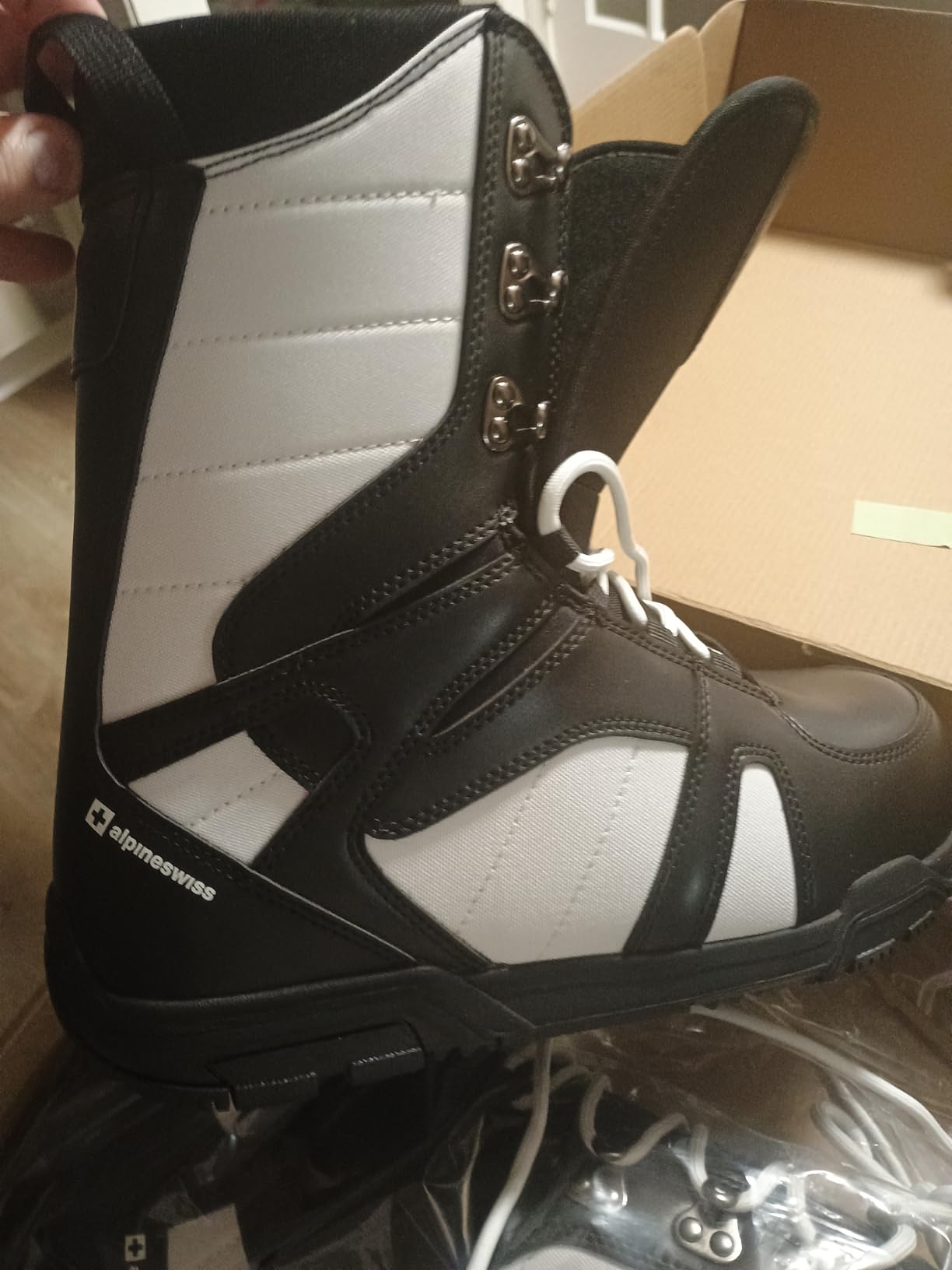 Alpine Swiss Men's Snowboard Boots | Waterproof, Custom-Fit Liner, Medium Flex for All-Mountain Riding, Winter Snow Boots customer photo 2