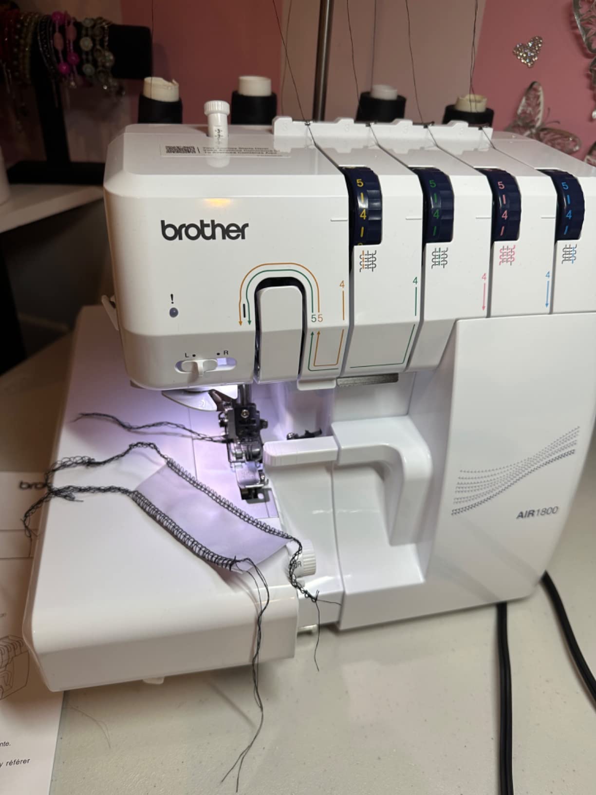 Brother AIR1800 Air Serger Sewing Machine with Jet Air Threading customer photo 1