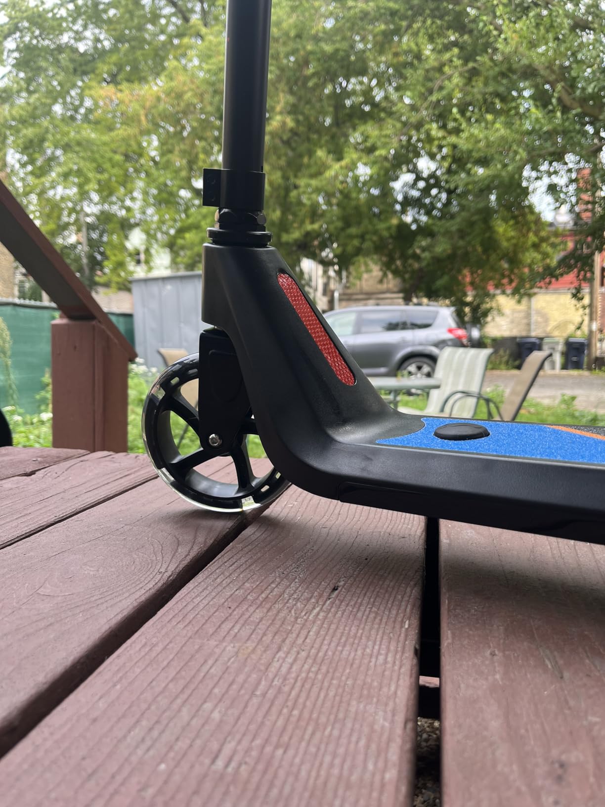 LINGTENG Electric Scooter for Kids Age of 6-9, Kick-Start Boost Scooter with Adjustable Speed and Height, Flash Wheel & Deck Lights customer photo 1