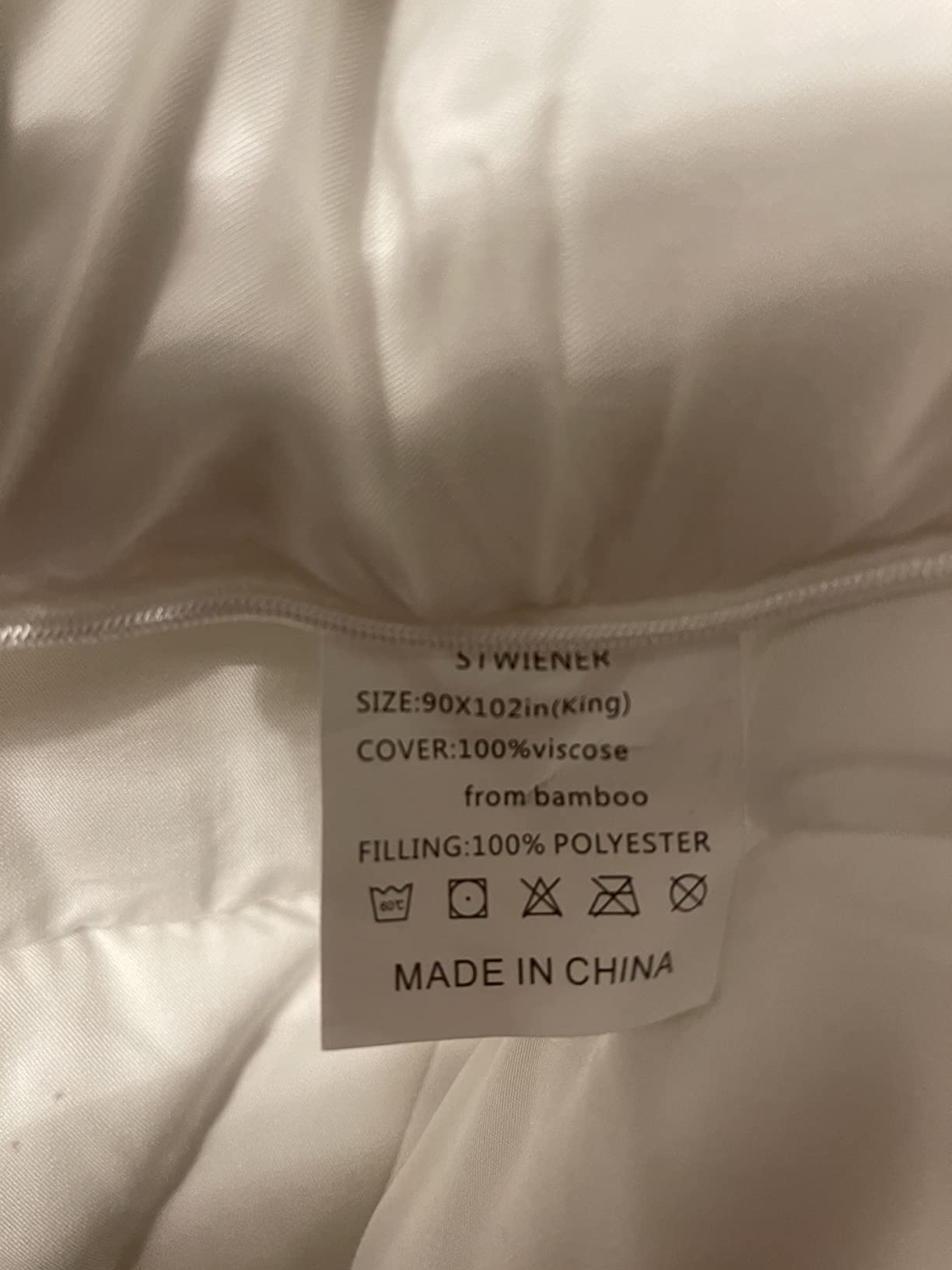 100% Viscose from Bamboo Cooling Comforter Queen Size for Hot Sleepers, Breathable Summer Duvet Insert, Hypoallergenic Cloud Soft Silky Marshmallow Puff Feel, All Season (88x88 Inches, Grey) customer photo 2