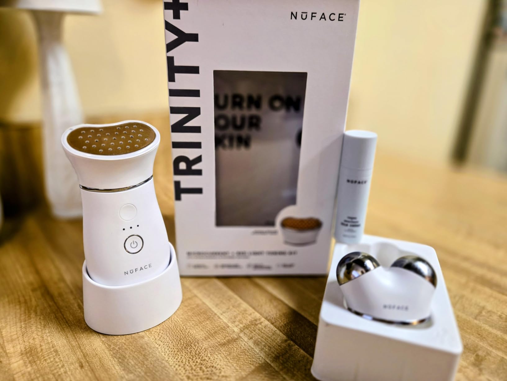 NUFACE Trinity+ Facial Massager + LED Red Light Therapy - Wrinkle Reducer, Skin Tightening & Lifting for Face & Neck, FDA-Cleared - Enhances Radiance, Reduces Fine Lines - Microcurrent Facial Device customer photo 1