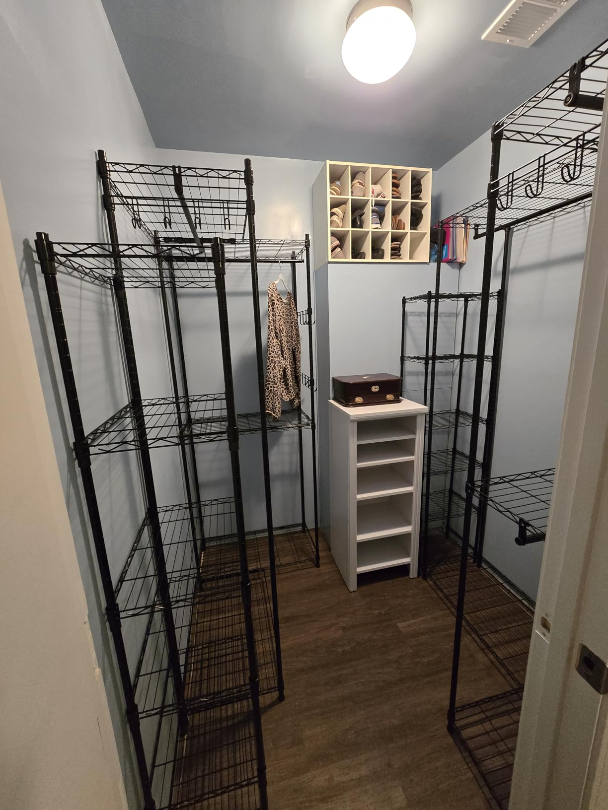 VIPEK L4 Clothing Rack for Hanging Clothes Heavy Duty Closet for Corner | L Shaped Closet System, Multiple Hanging Rods, Adjustable Wire Shelving/Side Hooks, Load 810lbs for Walk-in Closet, Black customer photo 1