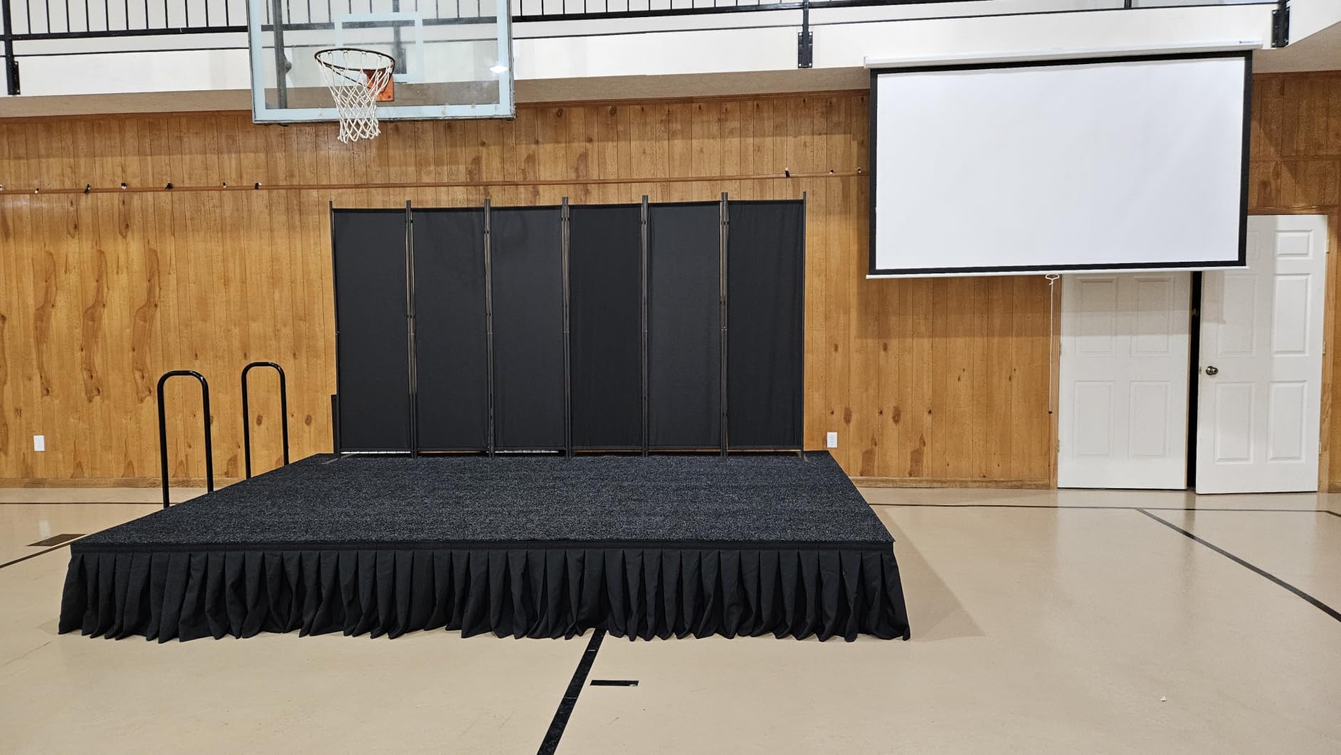 Room Divider 4 Panel-88''Wide, 6FT Room Dividers and Folding Privacy Screens | Wider Metal Base & Non-wobbly, Fabric Divider Panel for Room Partition, Portable Wall Divider Screen for Bedroom, Office, Studio customer photo 1