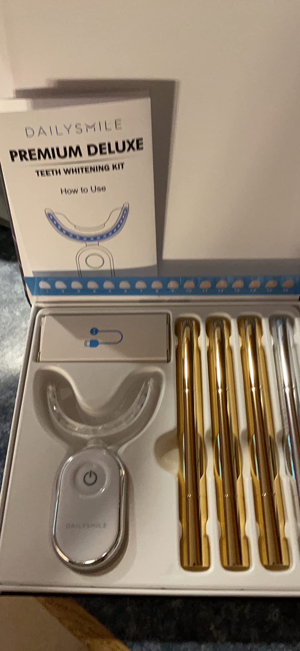 Teeth Whitening Kit with LED - Formulated for Sensitive Teeth, Hands-Free, Waterproof LED Light and 4 Gel Pens, Instant Results customer photo 2