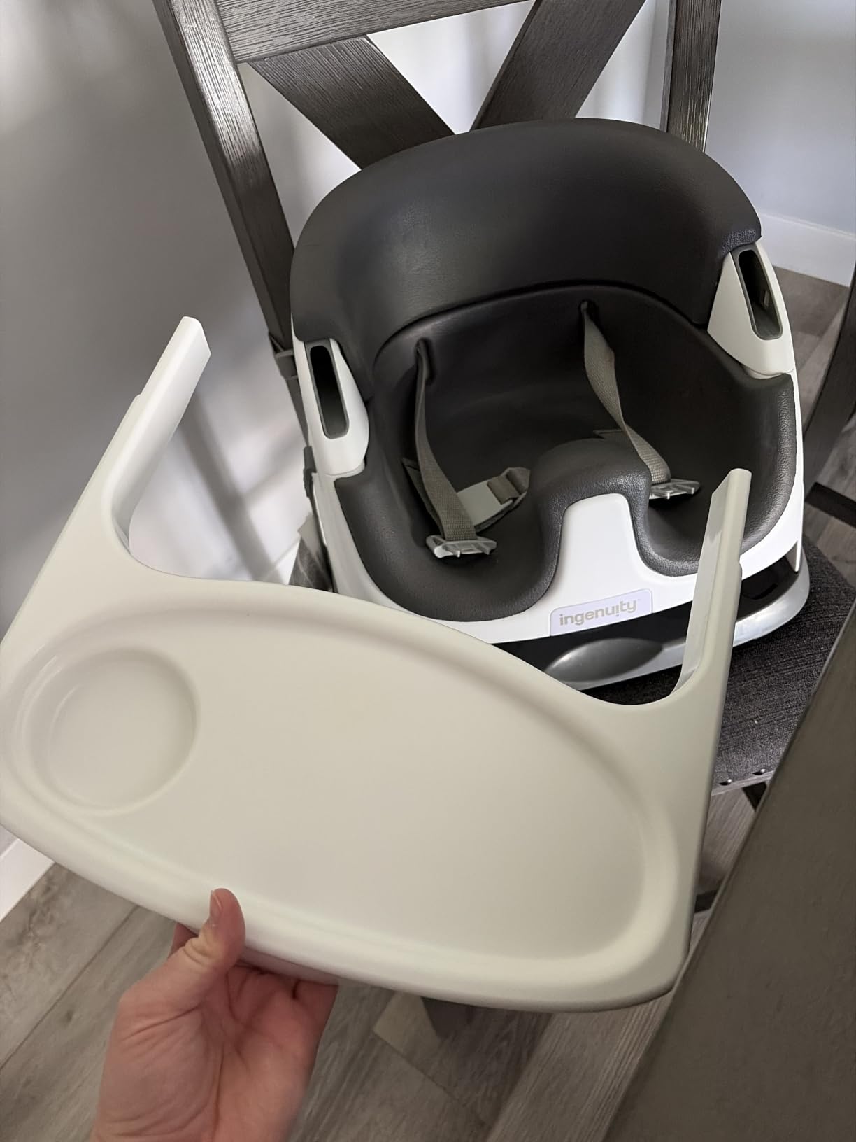 Ingenuity Baby Base 2-in-1 Booster Feeding and Floor Seat with Tray customer photo 1