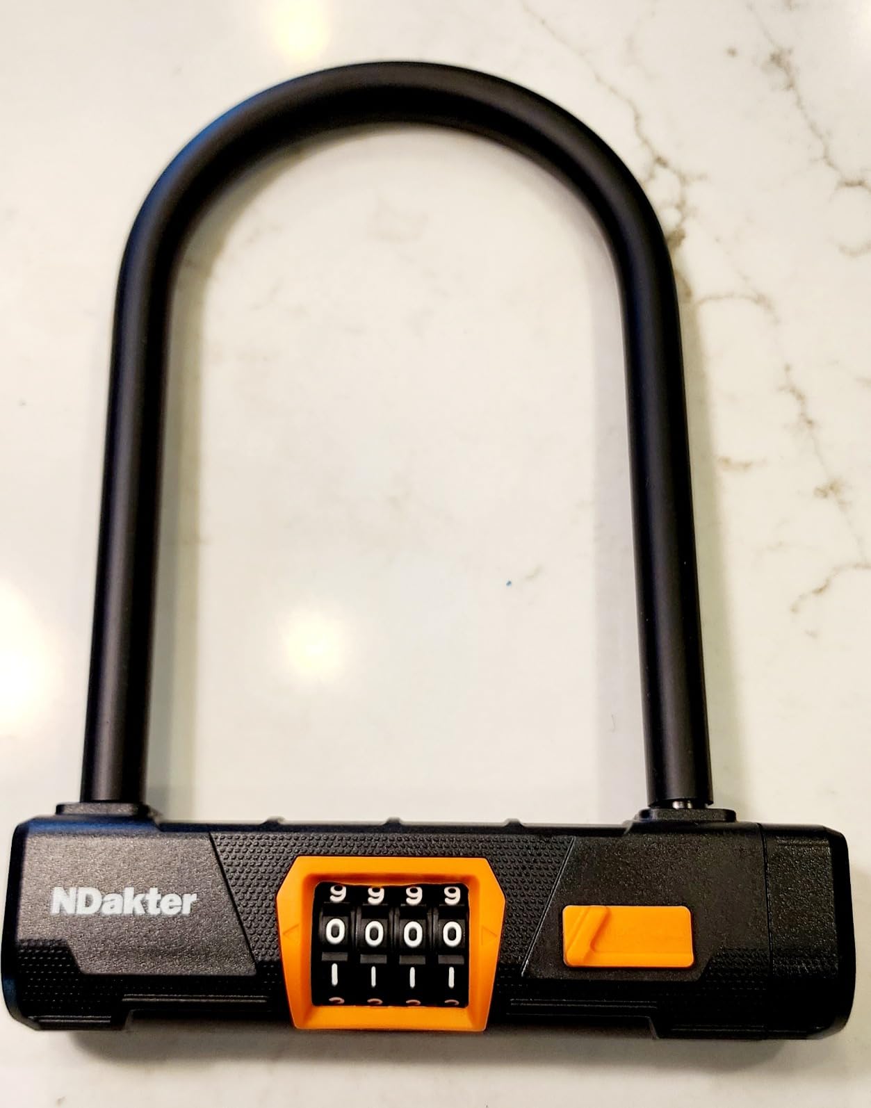 NDakter Bike Locks Heavy Duty Anti Theft, Combo Bike U Lock, 4-Digit Resettable Combination Bicycle Lock, Large U Shaped Ebike Lock with 5Ft Steel Cable for Electric Bike, Escooter, Motorcycle,Door customer photo 1