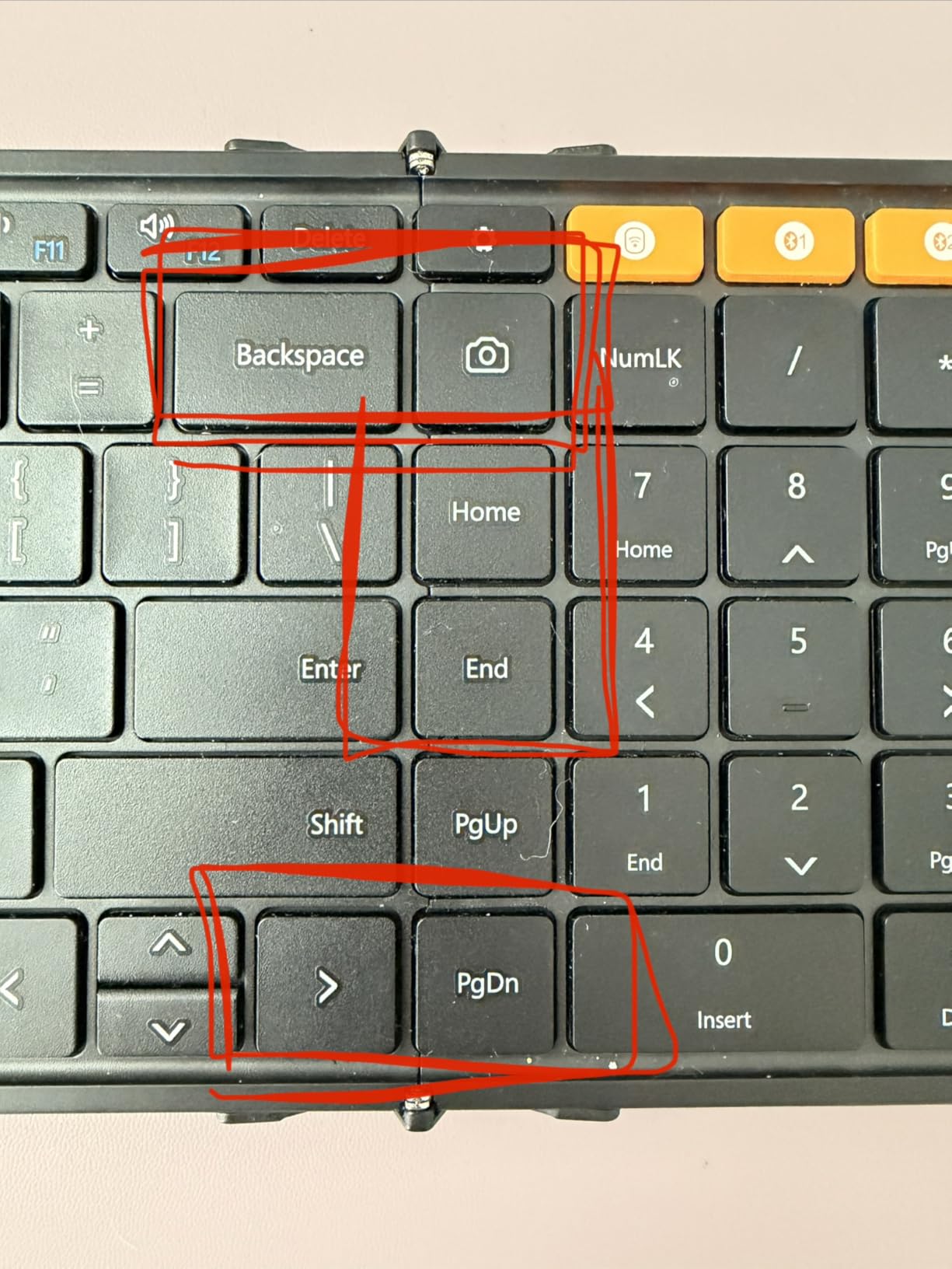 ProtoArc XKM01 Full-Size Foldable Keyboard Mouse Combo for Travel, Gray | 105-key keyboard, slim mouse, hard case and phone stand, 3-device Bluetooth & 2.4G switching, for travel office use customer photo 2