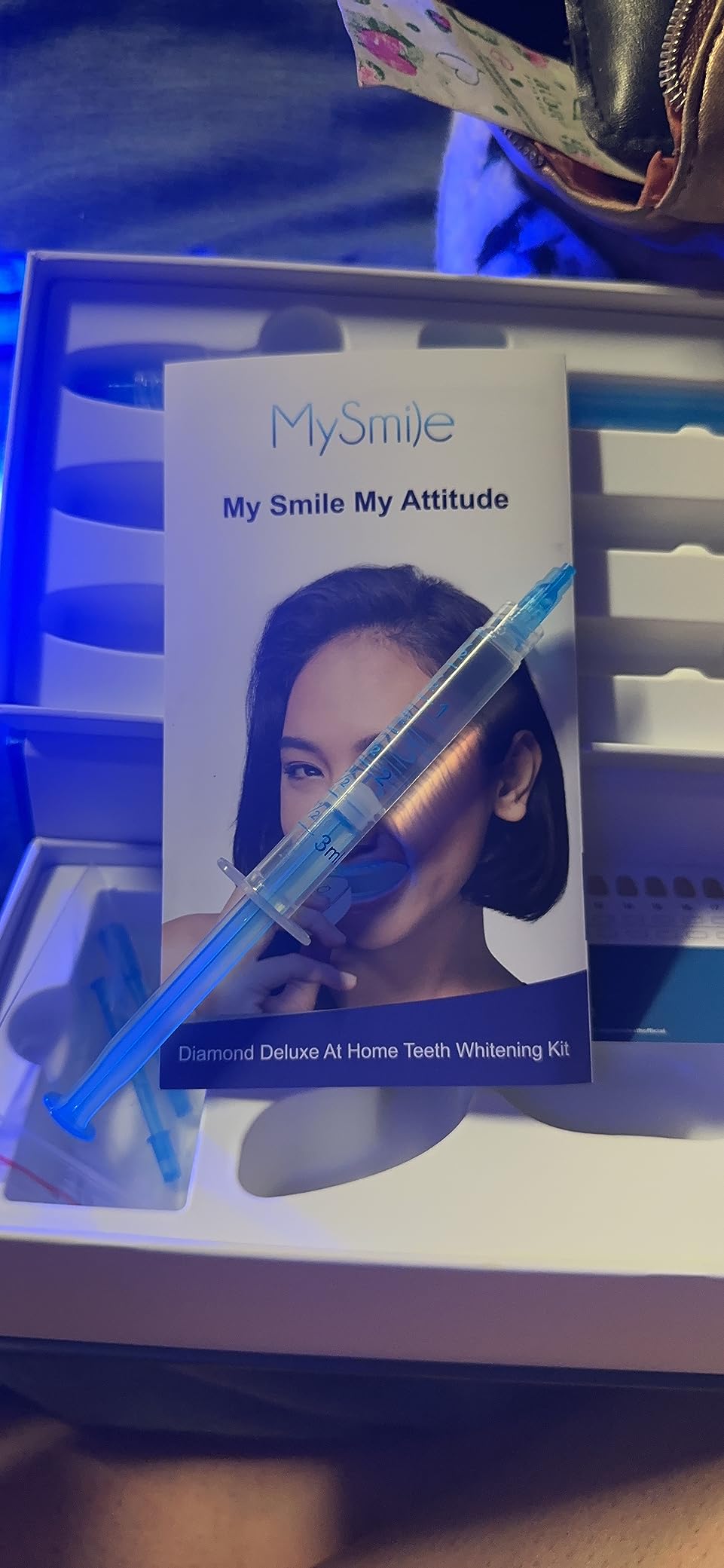 MySmile Teeth Whitening Kit with 28 LED Accelerator Light, At Home Tooth Brightening Set with 3PCS 3ML Whitening Gel, 30+ Treatments, Enamel Safe Oral Care Kit for Daily Stain Reduction customer photo 2