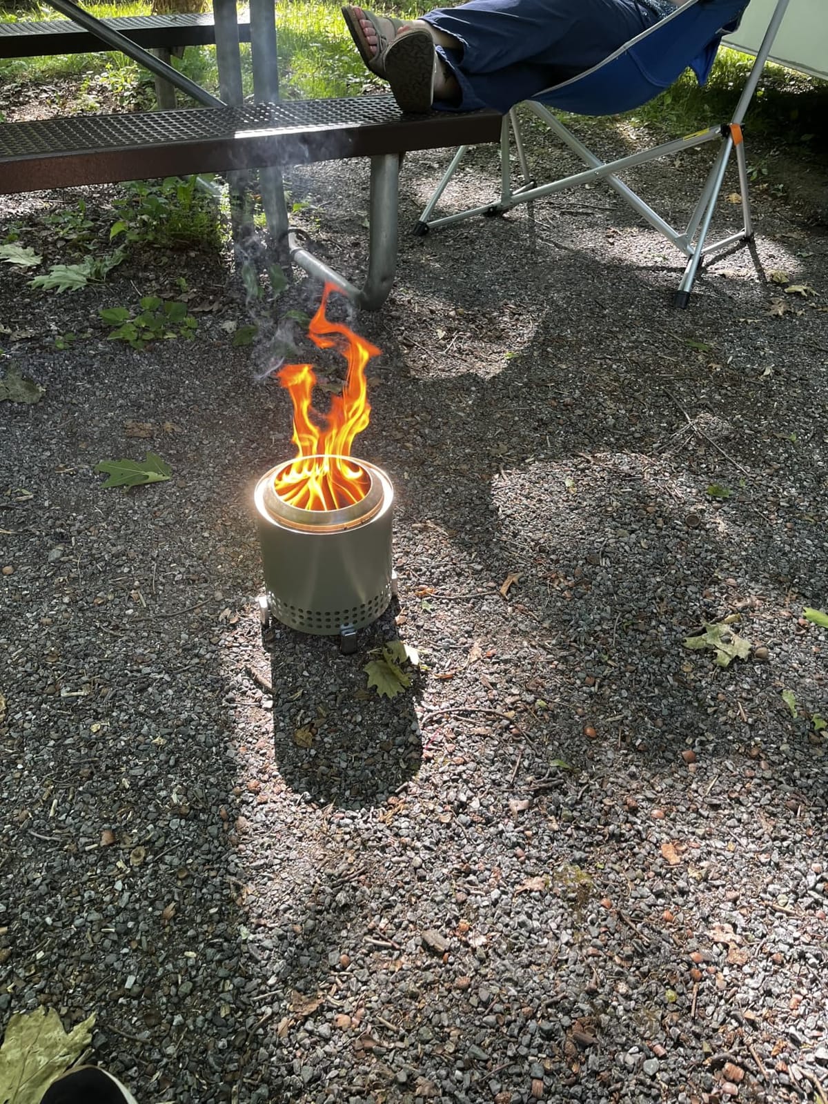 Solo Stove Mesa XL, 7 Inch Tabletop Fire Pit with Stand - Smokeless, Stainless Steel Fire Pit for Camping, Outdoor & Patio- Wood Burning or Pellet Fueled Portable Bonfire, 2.3lbs, Ash customer photo 2