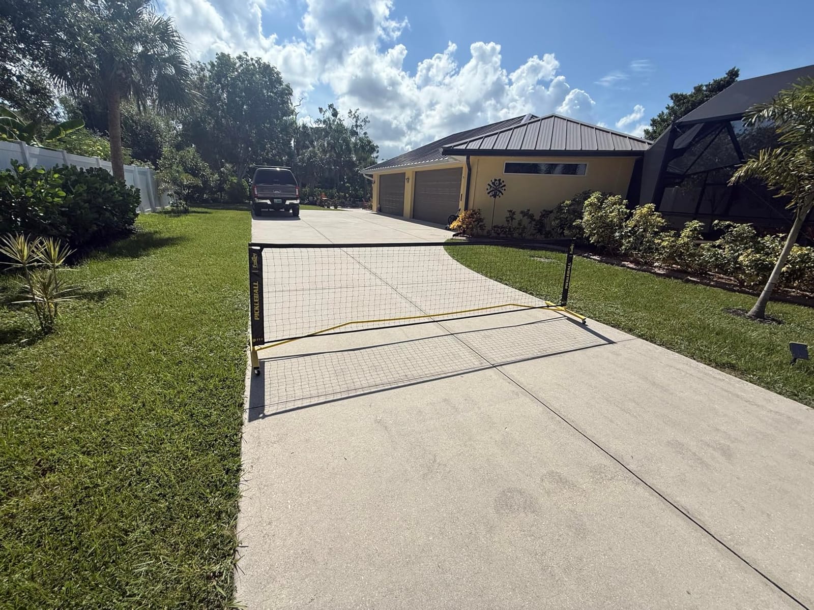 Fostoy Portable Pickleball Net Set with Wheels, 22 FT & Half Court 11 FT customer photo 2