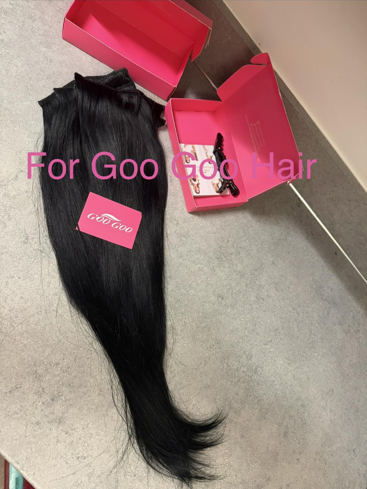 GOO GOO Clip in Hair Extensions Real Human Hair, Remy Human Hair Extensions Clip ins for Women, Natural Human Hair, 22inch 150g 9Pcs, 2 Dark Brown customer photo 1