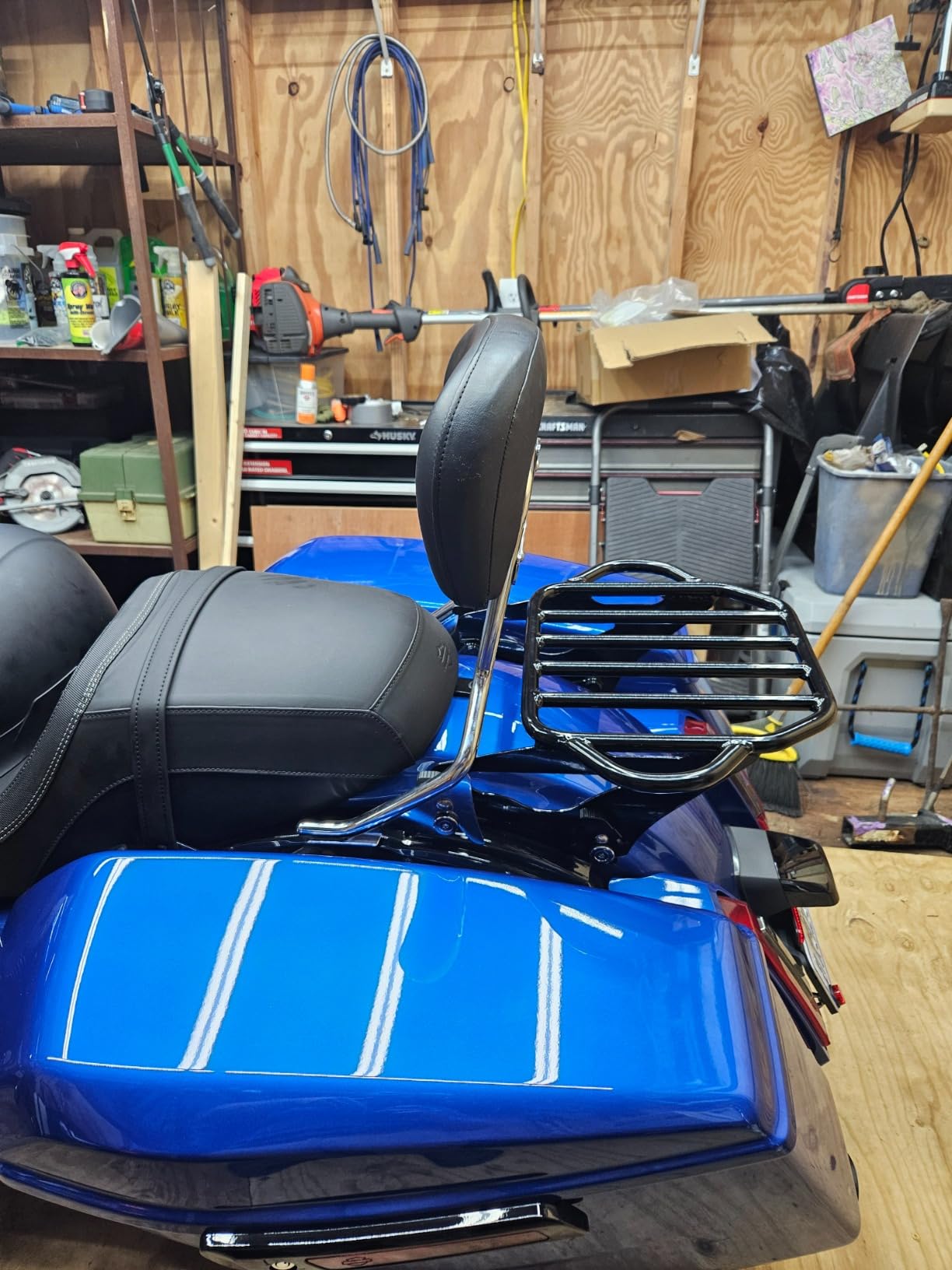 Black Detachable Two-Up Luggage Rack Motorcycle Rear Mounting Rack for Harley Touring Road King Street/Road/Electra Glide CVO Limited Custom 2009-2026 customer photo 2