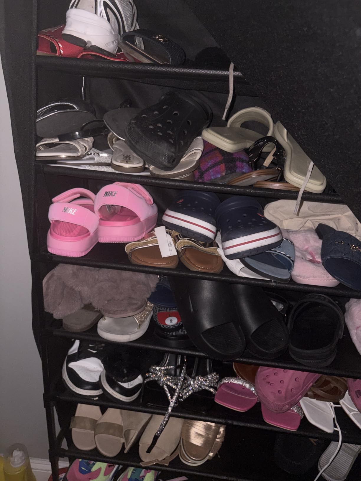 ROJASOP 10 Tier Shoe Rack with Covers, Large Capacity Stackable Tall Shoe Shelf Storage to 50-55 Pairs Shoes and Boots Sturdy Metal Free Standing Shoe Rack Organizer for Closet Entryway Garage customer photo 2