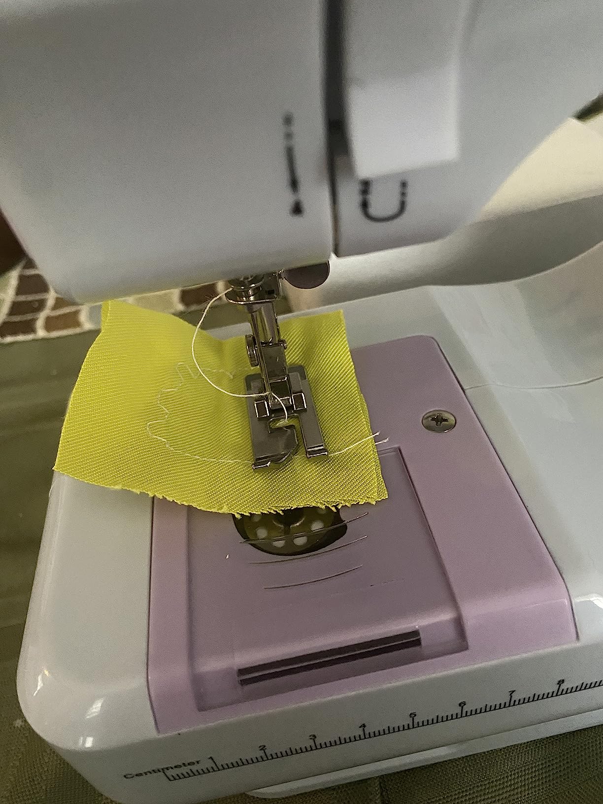 Mini Sewing Machine for Beginners,Kids Small Sewing Machines 12 Built-in Stitches with Reverse Sewing,Portable Sewing Machines with 27pc Accessory Kit Included 2 Speed Double Thread Foot Pedal customer photo 1