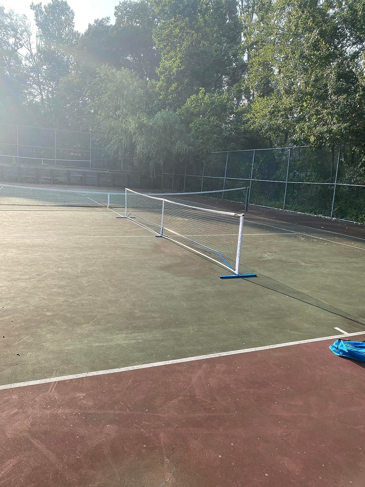 PICKLETECH 4.0 Slim Version Portable Pickleball Nets Outdoor Game 22 FT Pickleball Net-USAPA Regulation Size-Pickle Ball Net System with Carrying Bag for Driveway customer photo 2