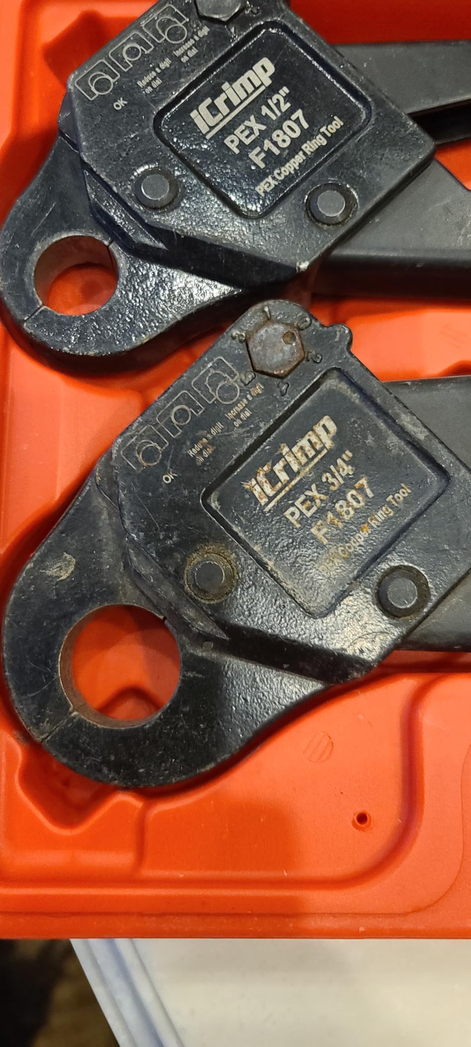 iCrimp IWS-1807CN PEX Crimping Tool Kit with PEX Crimpers, PEX Tubing Cutter, Copper Ring Removal Tool for 1/2’’ & 3/4’’ Copper Crimp Rings, Meets ASTM F1807 Standard customer photo 2