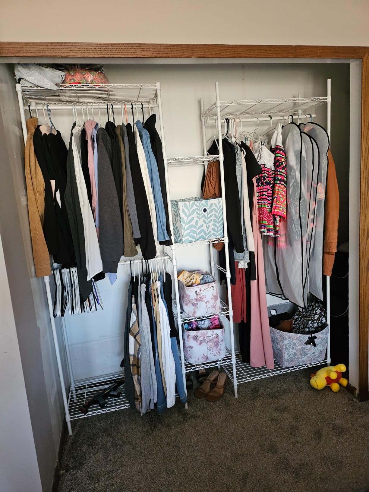 Ulif E4 Clothes Rack, Heavy-Duty Garment Rack Can Be L-Shaped Closet, Black | Metal Freestanding Clothing Organization Storage System with Shelves and Hangers, Load 962lbs customer photo 2