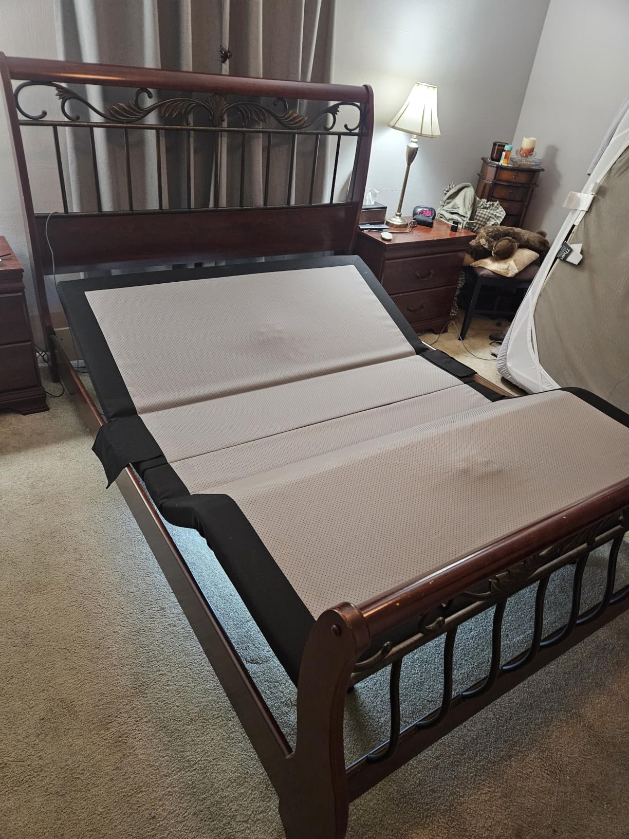 Tami Tami T600 Adjustable Bed Frame Full Size with Remote & Massage - Electric Beds Bases, Zero Gravity, Dual Side USB, Side Pockets, Nightlight, Quiet Motor, Wireless Remote, 5 Min Easy Assembly customer photo 1