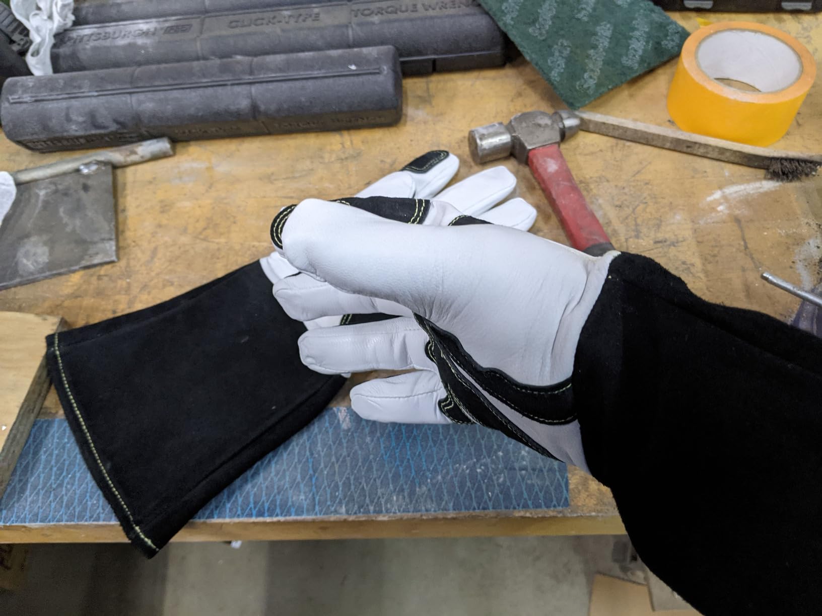 ARCCAPTAIN Tig Welding Gloves: Premium Goatskin Grain Leather, Dexterity, Comfort, Duralble Tig Gloves for Work Protection customer photo 2