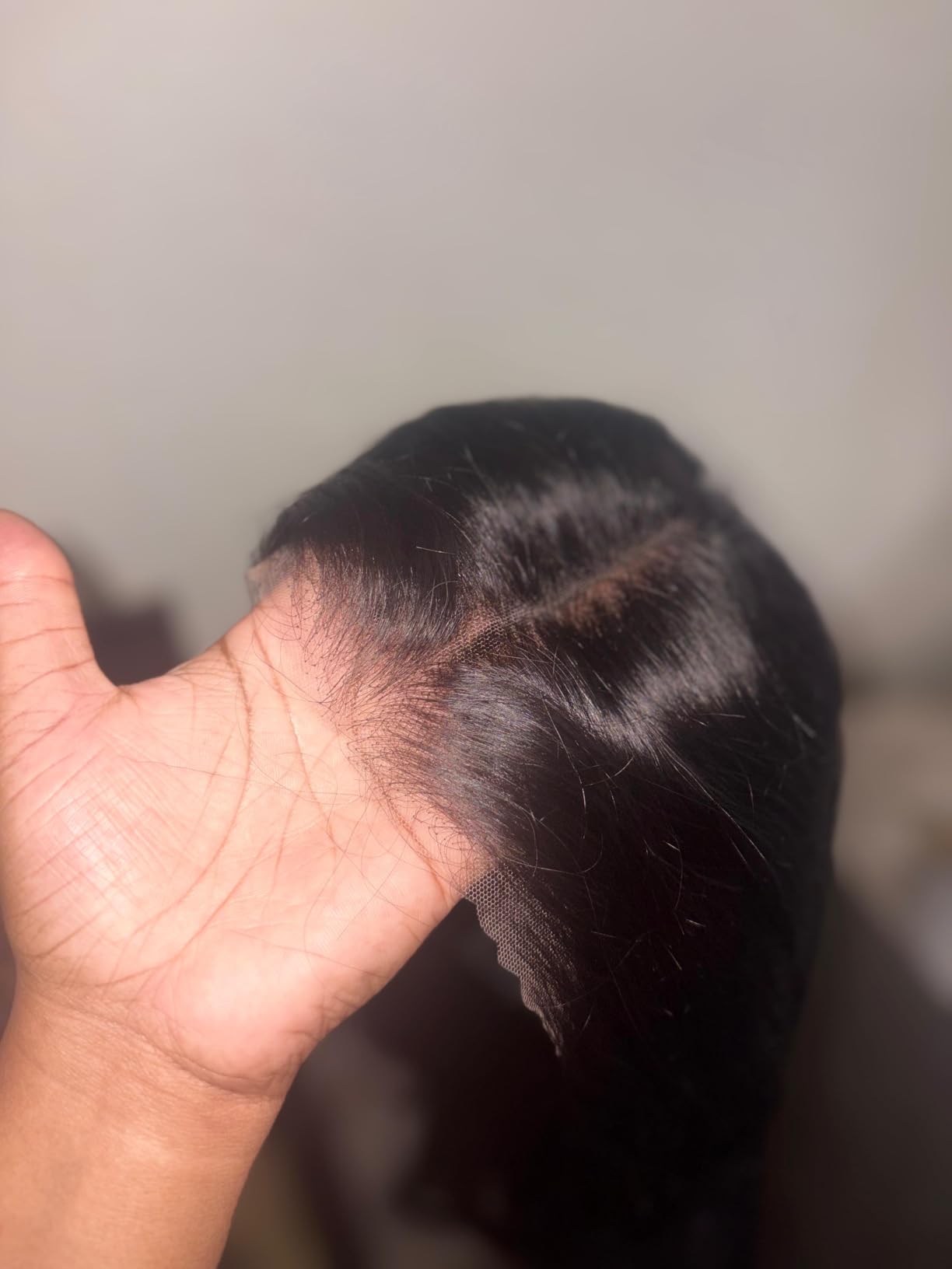 Real Wear and Go Glueless Wig Human Hair Straight, 6x4 Pre-Cut Lace Glueless Wigs Pre-Plucked, HD Transparent No Glue Lace Front Closure Wigs for Women 200% Density 24 Inch customer photo 2
